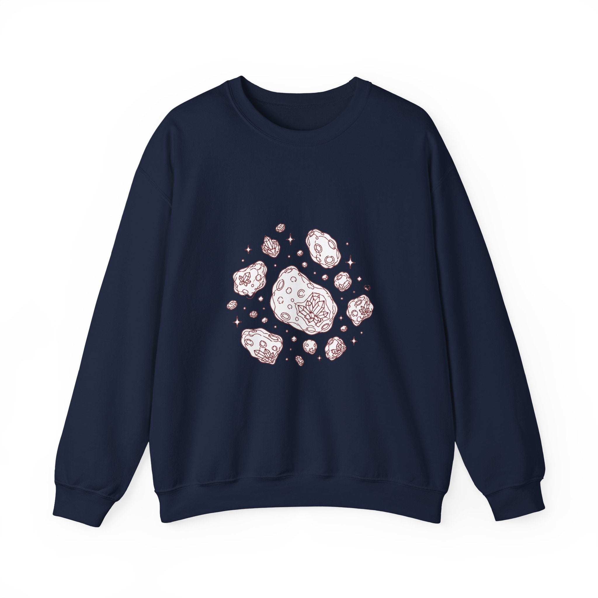 Matching Couple Sweatshirt - Comet & Asteroid Matching Couple Comfort Colors Crew Minimalist Art His Hers Christmas Gift - Design B