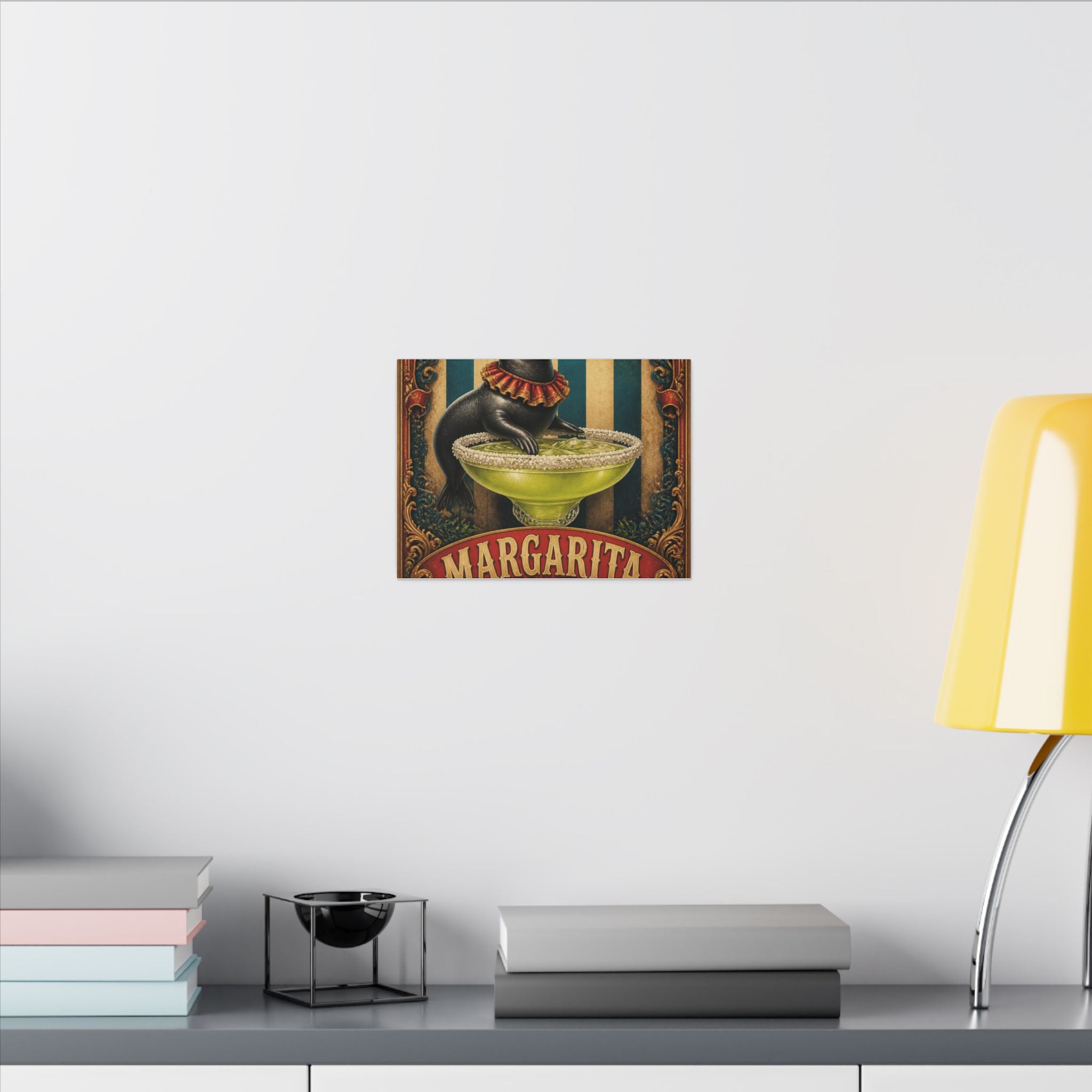 Margarita Balancing Seal Wall Art Canvas 24×36 Baroque Studio Decor Maximalist Print