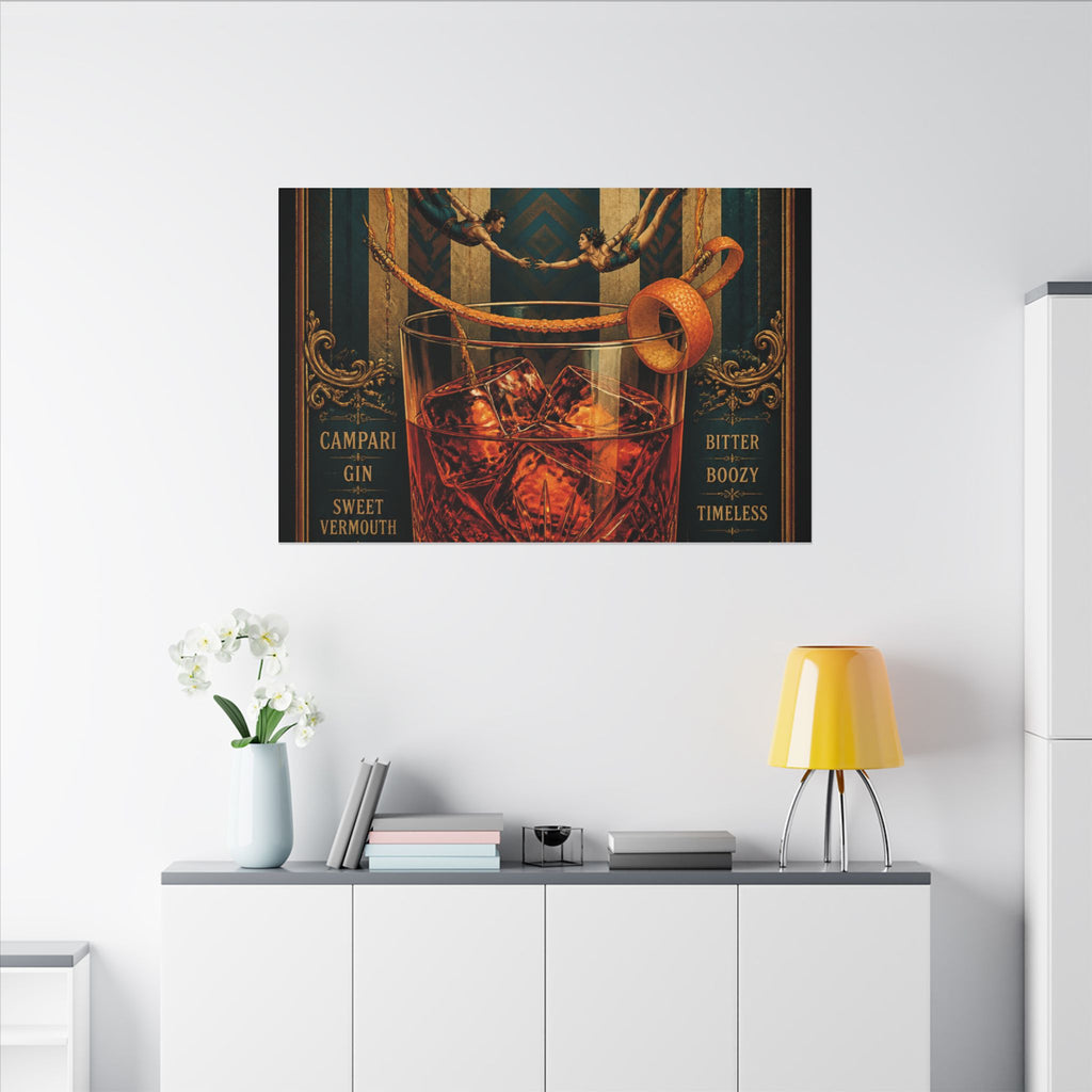Negroni Trapeze Act Wall Art Canvas 16×20 Baroque Home Office Decor Maximalist Print