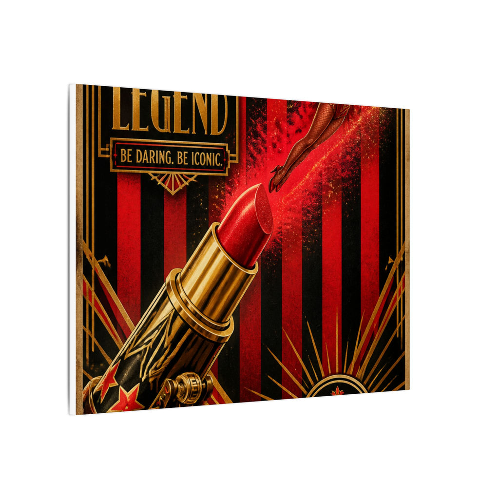 Lipstick Cannon Wall Art Canvas 24×36 Art Deco Bar Area Decor Maximalist Print