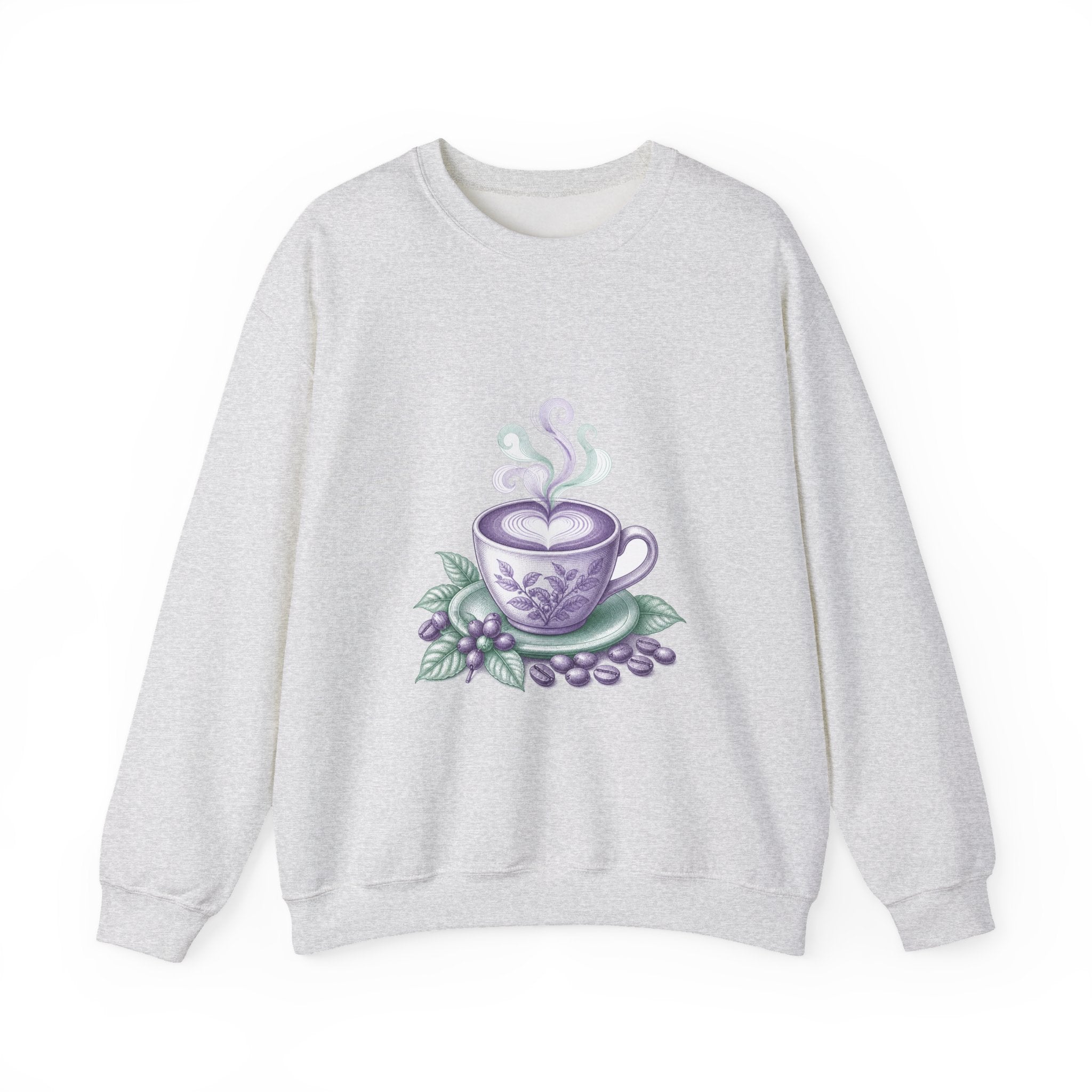Matching Couple Sweatshirt - Coffee & Tea Matching Couple Premium Fleece Sweatshirt Vintage Art His Hers Honeymoon Gift - Design A