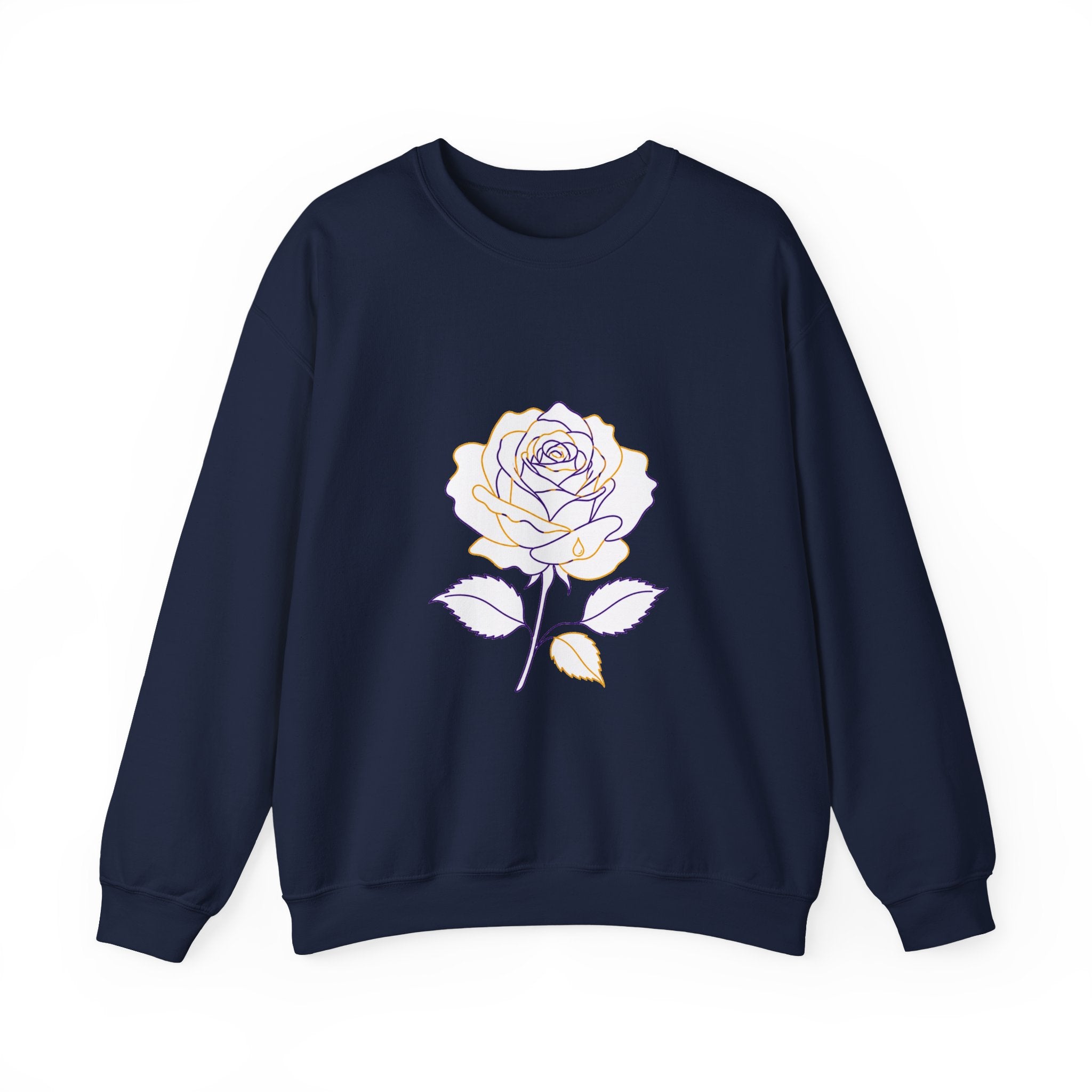 Matching Couple Sweatshirt - Rose & Thorn Matching Couple Premium Fleece Sweatshirt Minimalist Art His Hers Christmas Gift - Design A