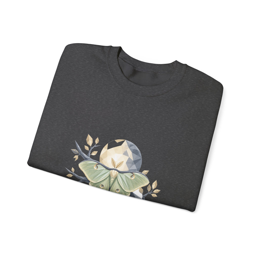 Matching Couple Sweatshirt - Butterfly & Moth Matching Couple Premium Fleece Sweatshirt Geometric Art His Hers Love Gift - Design B