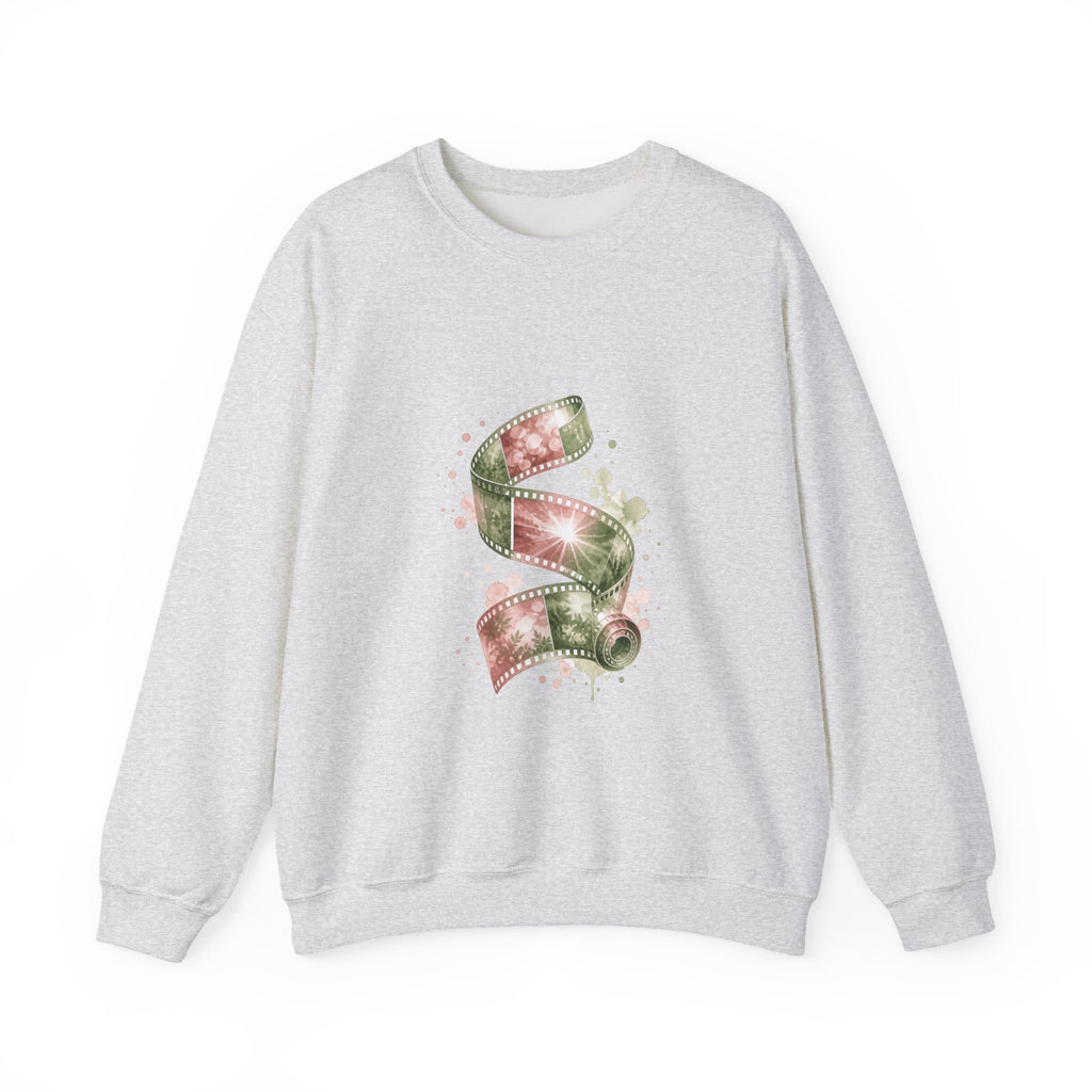 Matching Couple Sweatshirt - Camera & Film Matching Couple Crewneck Sweatshirt Watercolor Art His Hers Engagement Gift - Design B