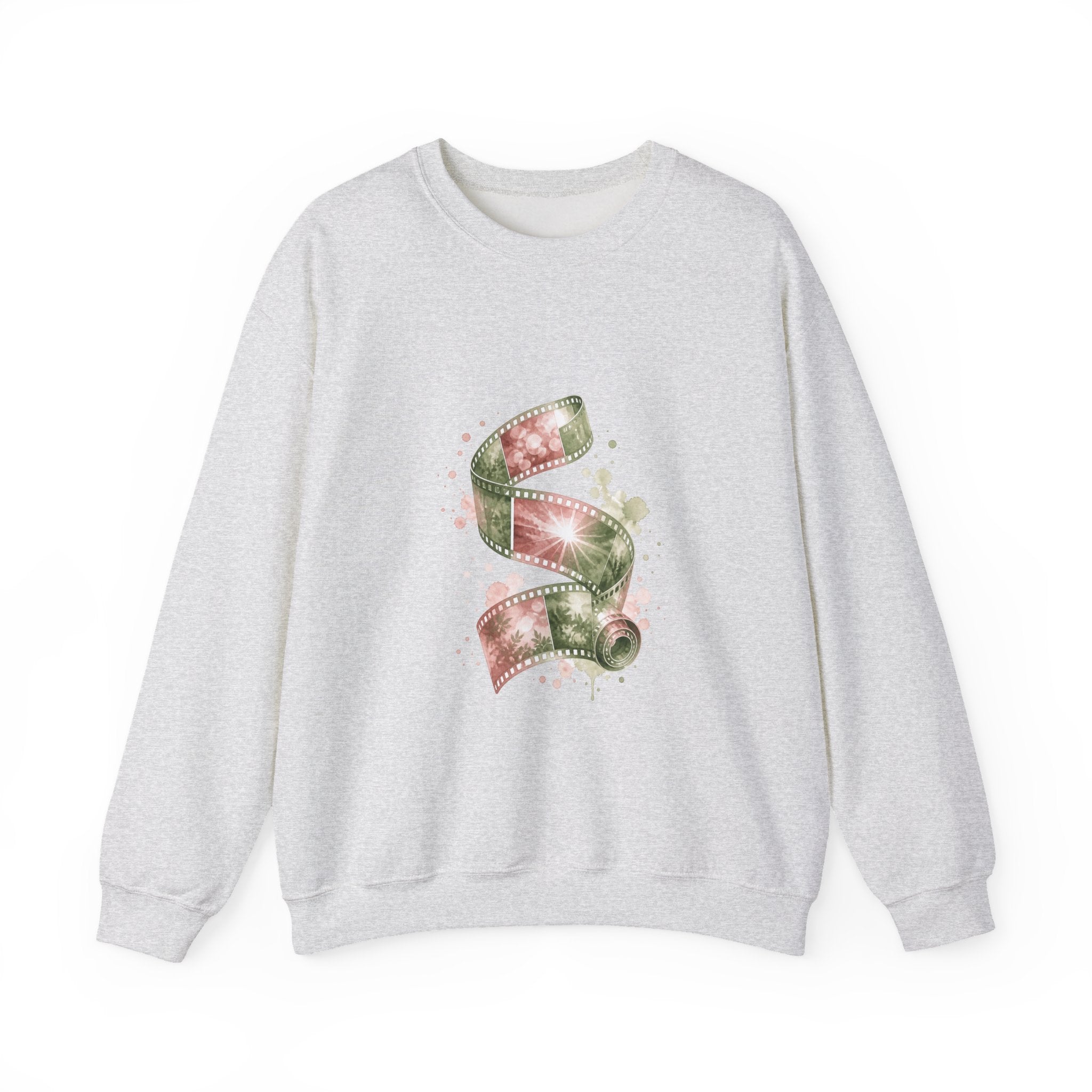 Matching Couple Sweatshirt - Camera & Film Matching Couple Crewneck Sweatshirt Watercolor Art His Hers Engagement Gift - Design B