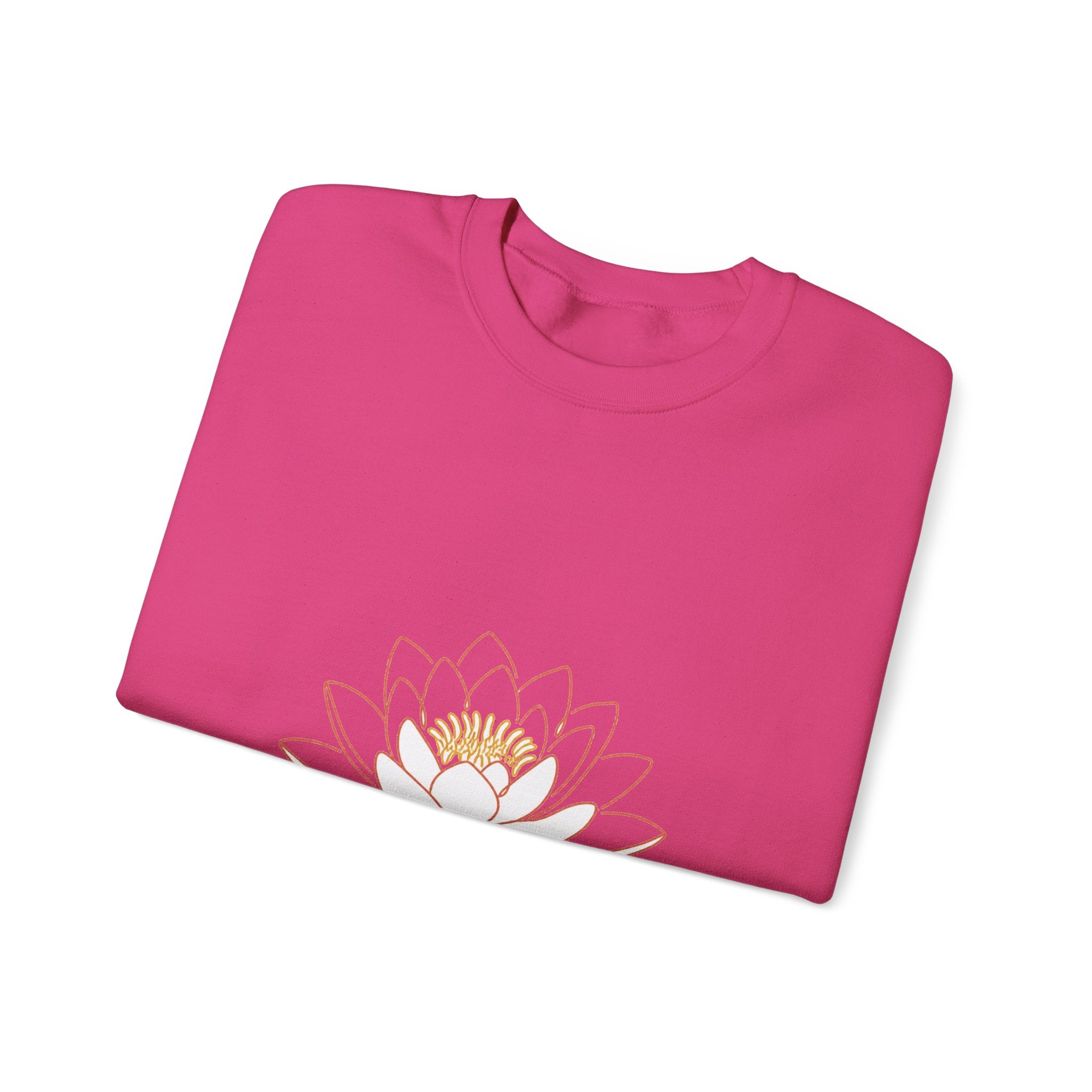 Matching Couple Sweatshirt - Open & Closed Lotus Matching Couple Comfort Colors Crew Minimalist Art His Hers Christmas Gift - Design A