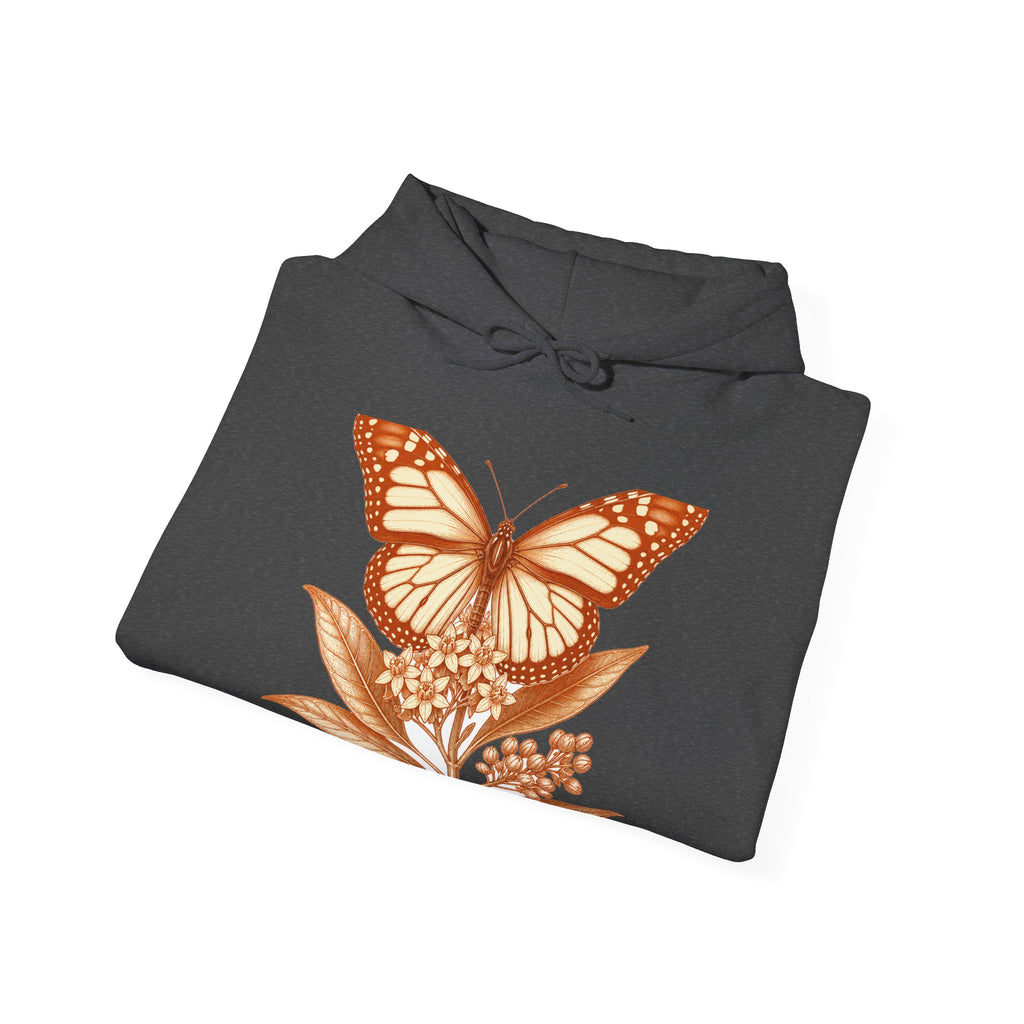 Matching Couple Sweatshirt - Butterfly & Moth Matching Couple Hooded Sweatshirt Vintage Art His Hers Wedding Gift - Design A