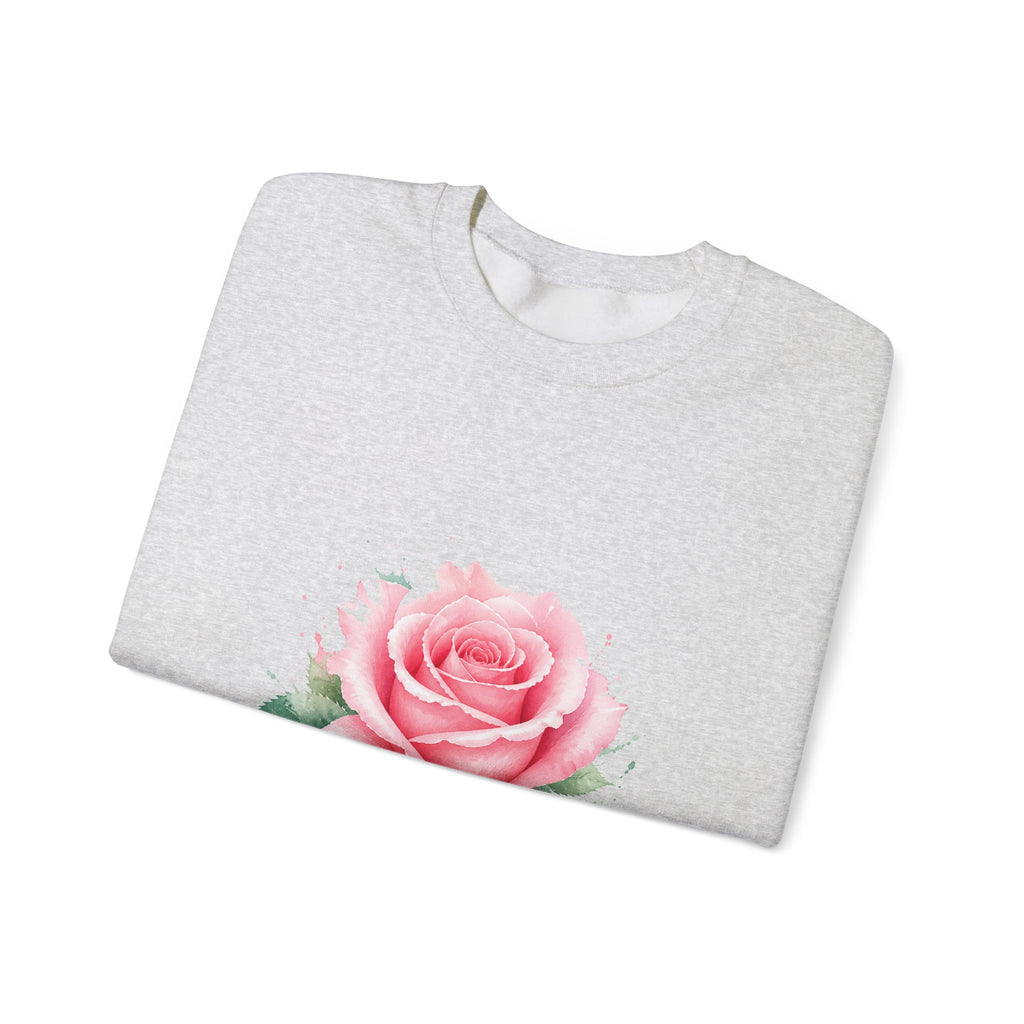Matching Couple Sweatshirt - Rose & Thorn Matching Couple Comfort Colors Crew Watercolor Art His Hers Birthday Gift - Design A