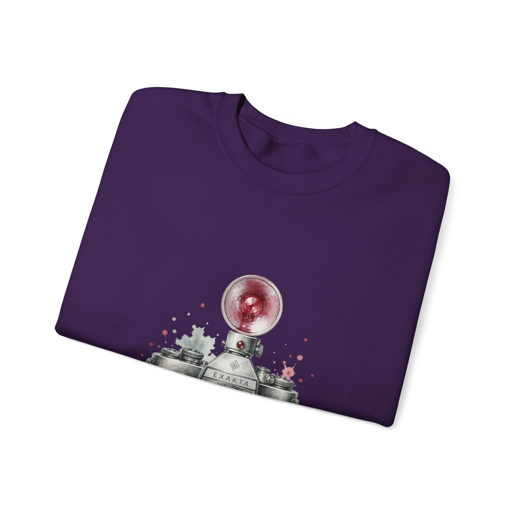 Matching Couple Sweatshirt - Camera & Film Matching Couple Comfort Colors Crew Watercolor Art His Hers Birthday Gift - Design A