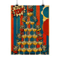 Champagne Tower Elephants Wall Art Poster 24×36 Pop Art Restaurant Decor Maximalist Print