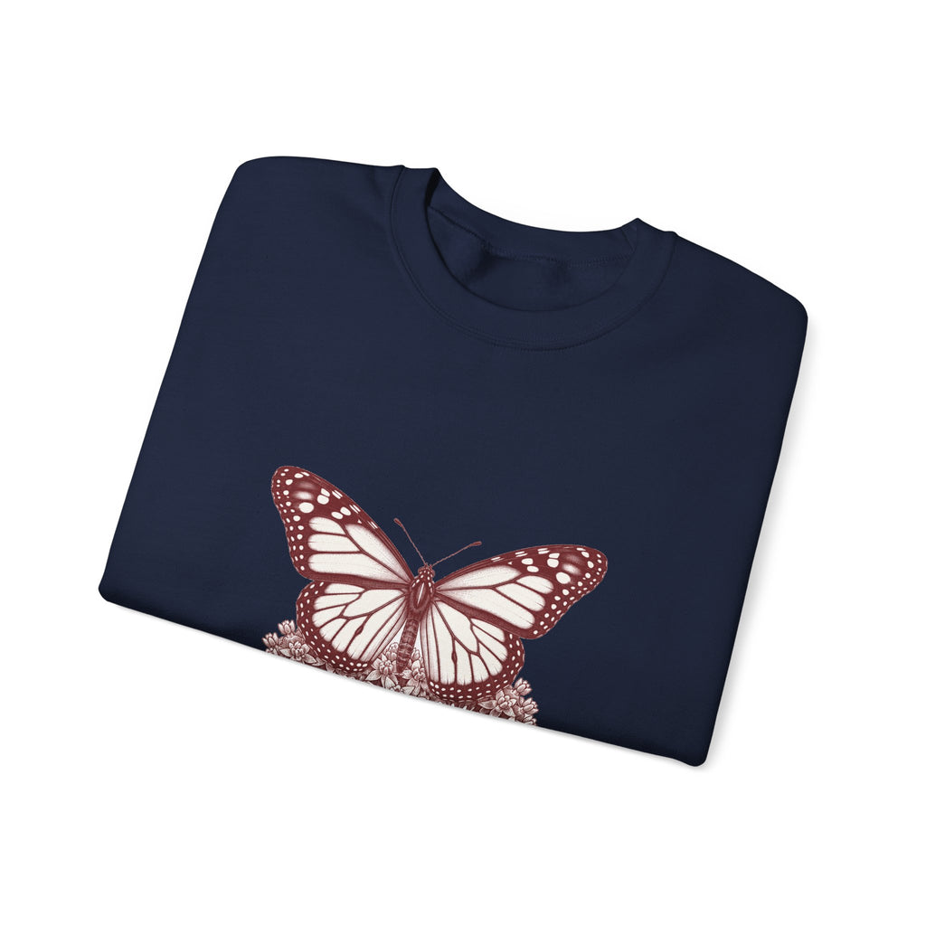 Matching Couple Sweatshirt - Butterfly & Moth Matching Couple Premium Fleece Sweatshirt Vintage Art His Hers Honeymoon Gift - Design A