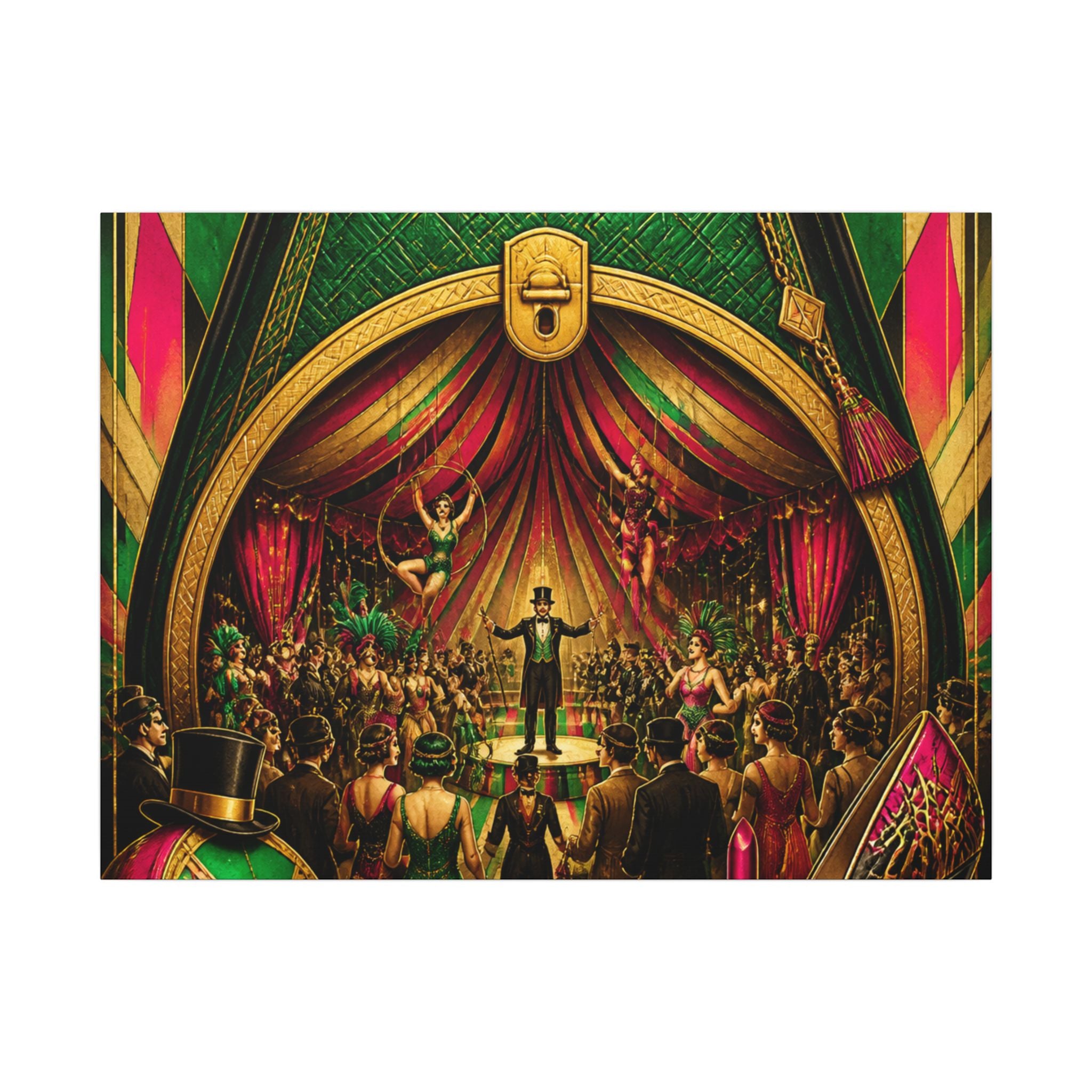 Handbag Big Top Wall Art Canvas 24×36 Art Deco Bar Area Decor Maximalist Print