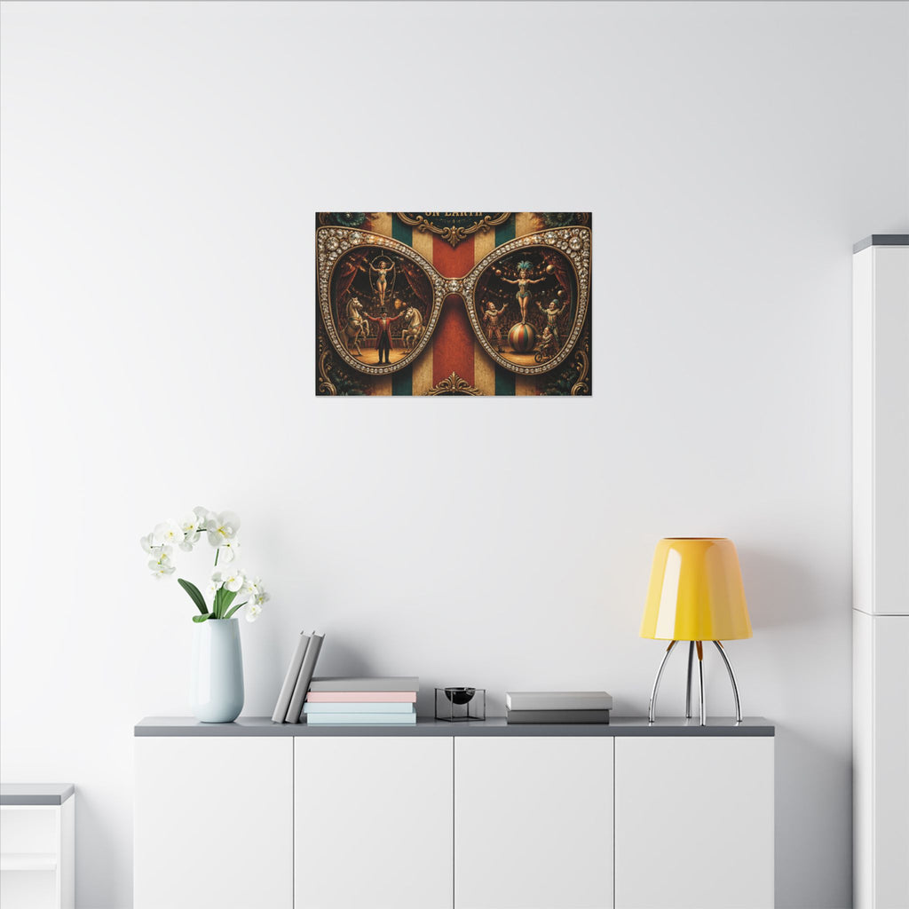 Sunglasses Circus Ring Wall Art Canvas 16×20 Baroque Home Office Decor Maximalist Print