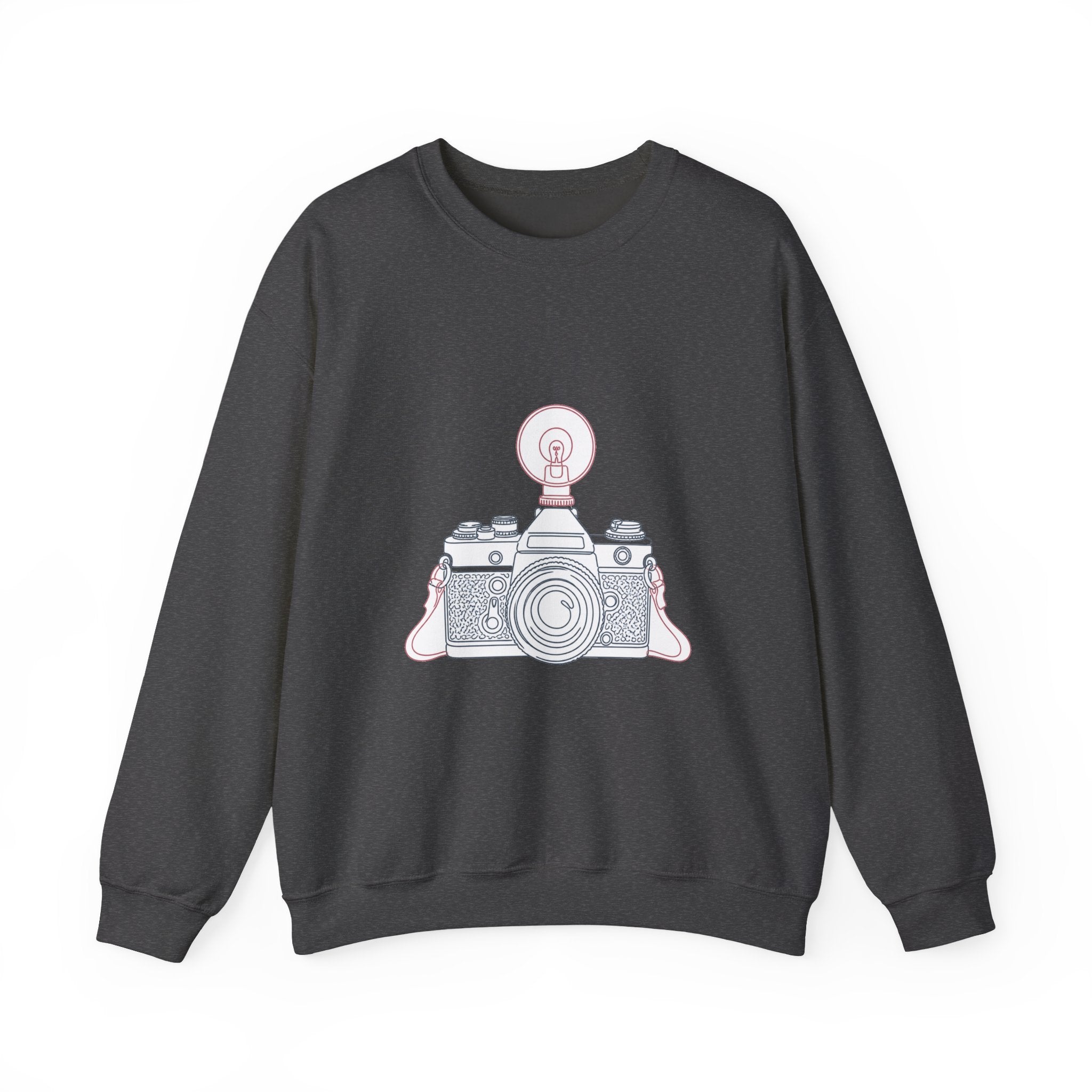 Matching Couple Sweatshirt - Camera & Film Matching Couple Comfort Colors Crew Minimalist Art His Hers Christmas Gift - Design A