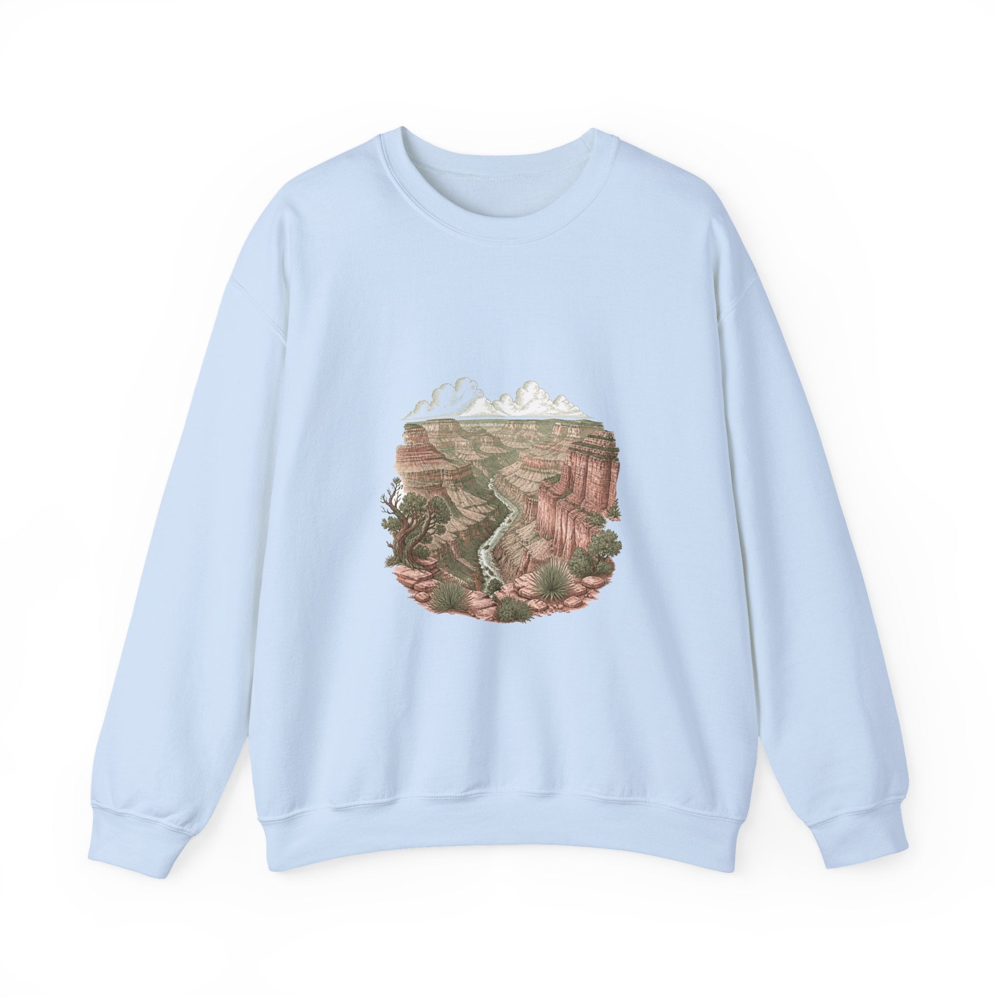 Matching Couple Sweatshirt - Lavender Fields & Canyon Matching Couple Comfort Colors Crew Vintage Art His Hers Honeymoon Gift - Design B