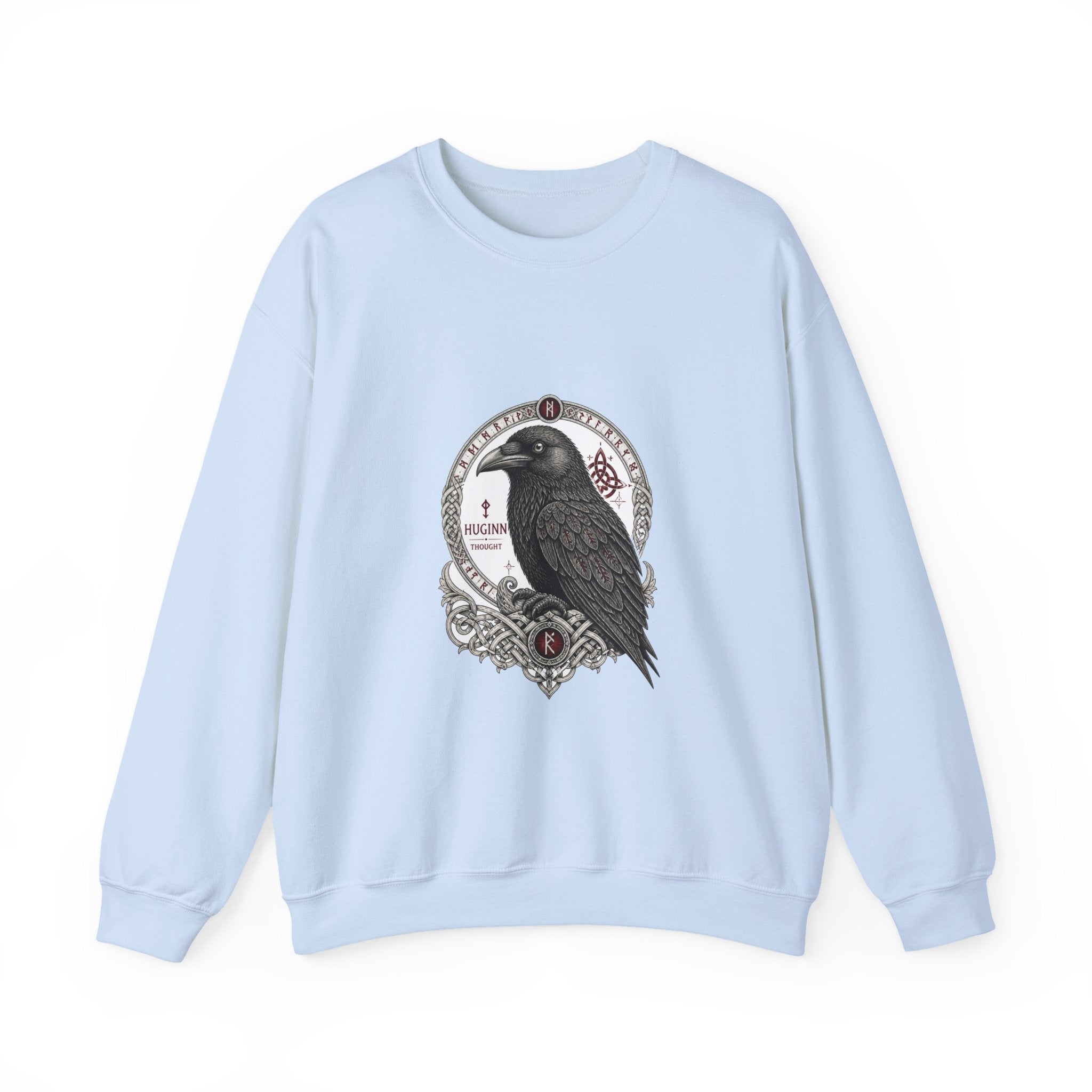 Matching Couple Sweatshirt - Huginn & Muninn Matching Couple Comfort Colors Crew Vintage Art His Hers Honeymoon Gift - Design A