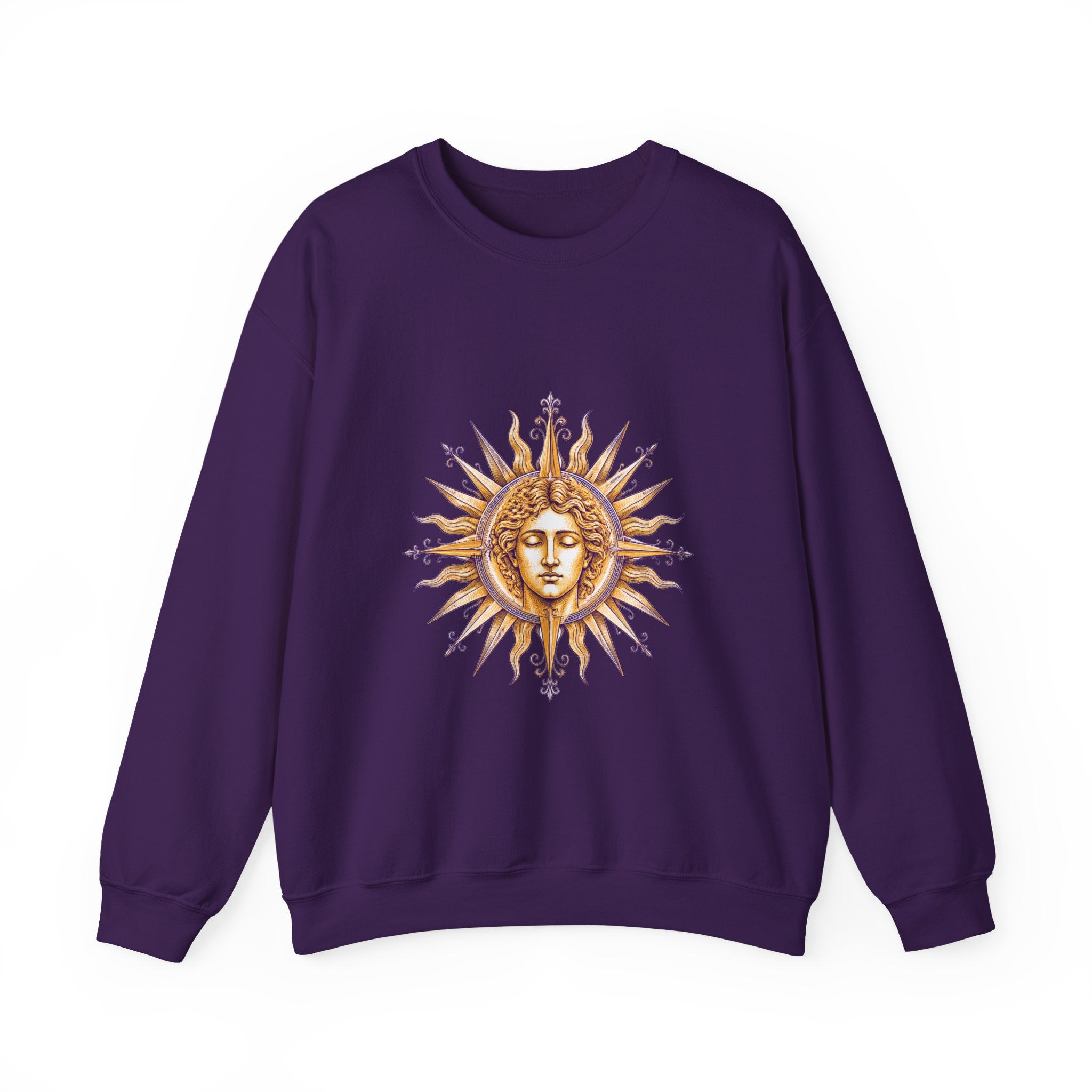 Matching Couple Sweatshirt - Helios & Selene Matching Couple Crewneck Sweatshirt Hand-Drawn Art His Hers Best Friend Gift - Design A