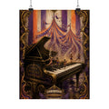 Grand Piano Acrobats Wall Art Poster 24×36 Baroque Studio Decor Maximalist Print