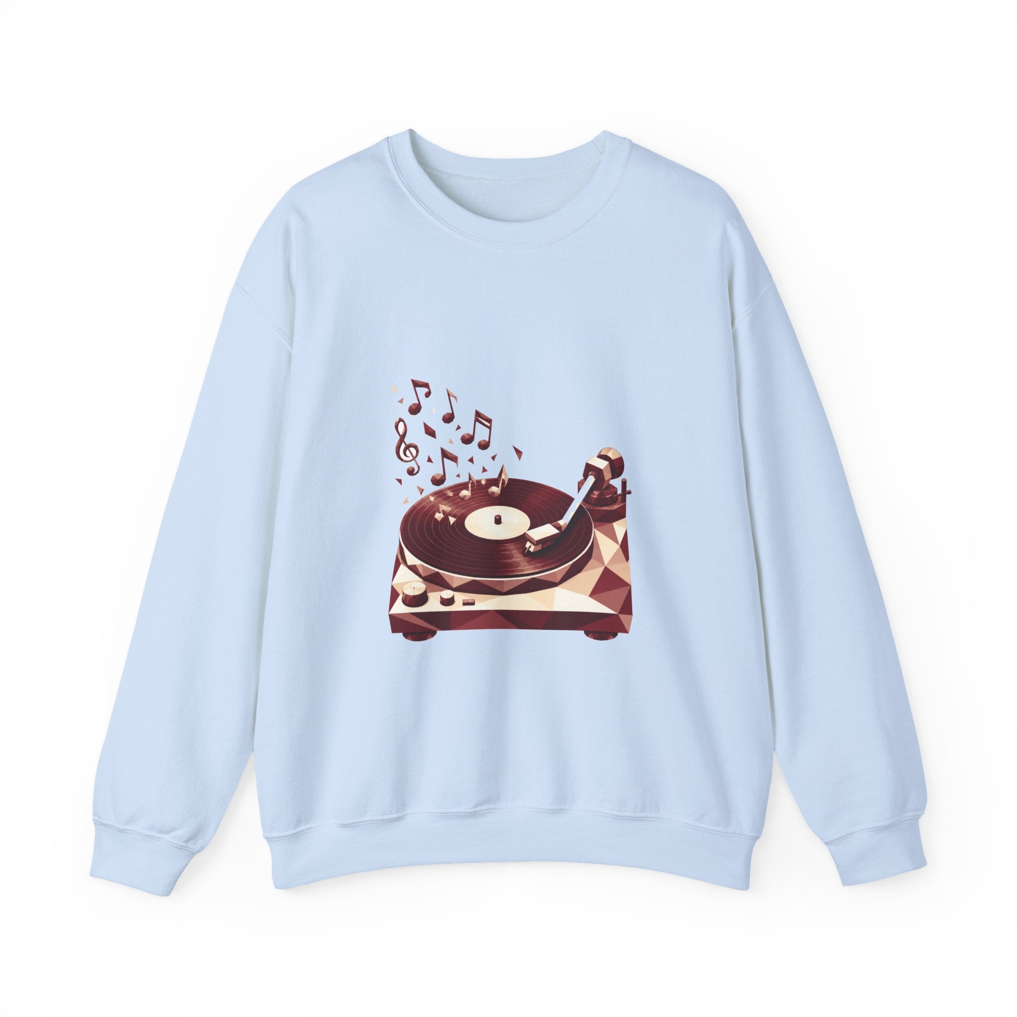 Matching Couple Sweatshirt - Vinyl & Cassette Matching Couple Crewneck Sweatshirt Geometric Art His Hers Couple Gift - Design A
