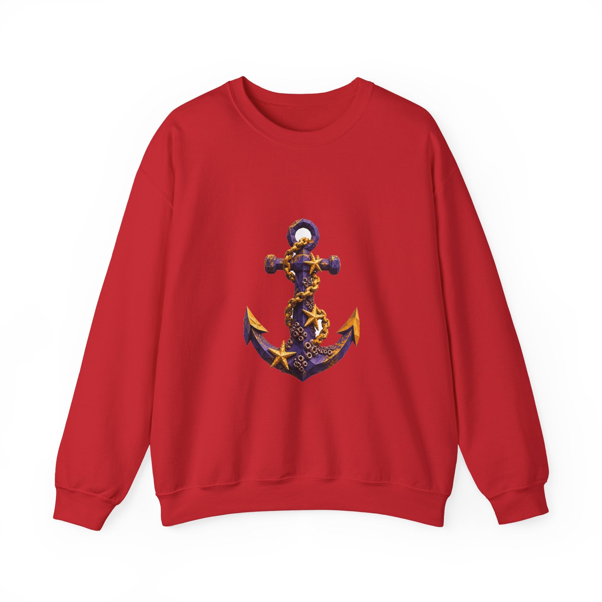 Matching Couple Sweatshirt - Anchor & Sail Matching Couple Crewneck Sweatshirt Geometric Art His Hers Couple Gift - Design A