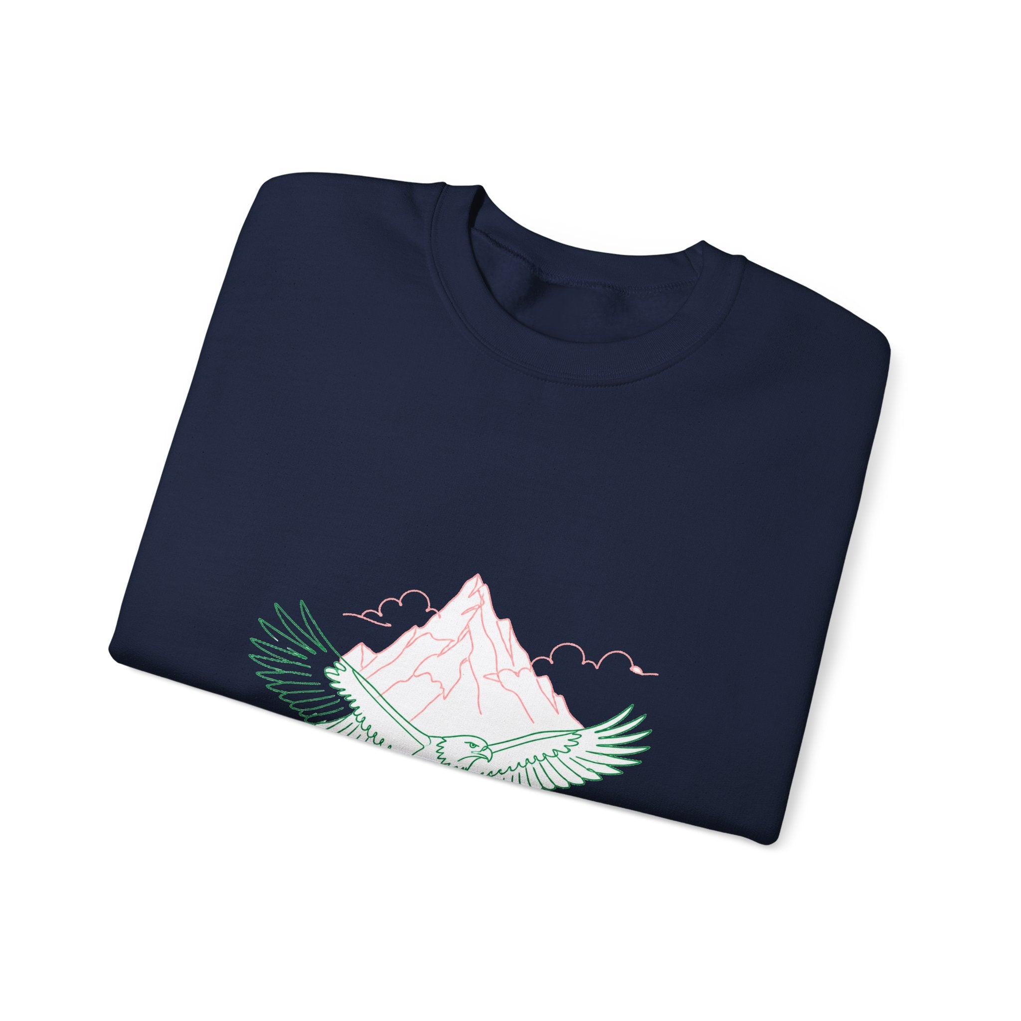 Matching Couple Sweatshirt - Eagle & Whale Matching Couple Comfort Colors Crew Minimalist Art His Hers Christmas Gift - Design A