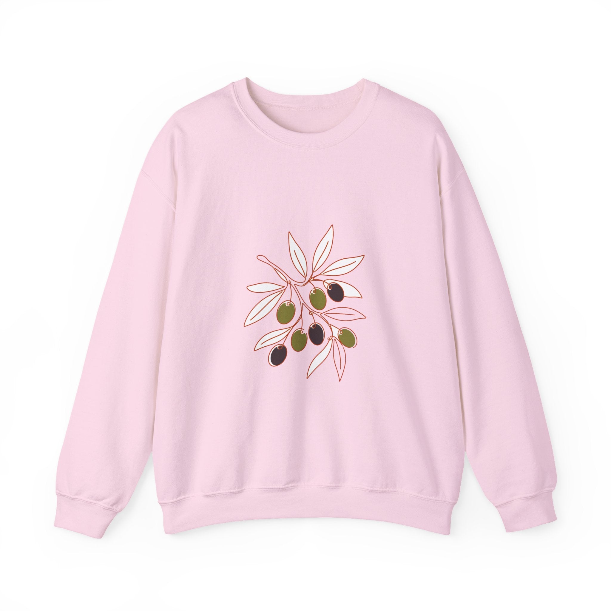 Matching Couple Sweatshirt - Olive Branch & Fig Matching Couple Premium Fleece Sweatshirt Minimalist Art His Hers Christmas Gift - Design A