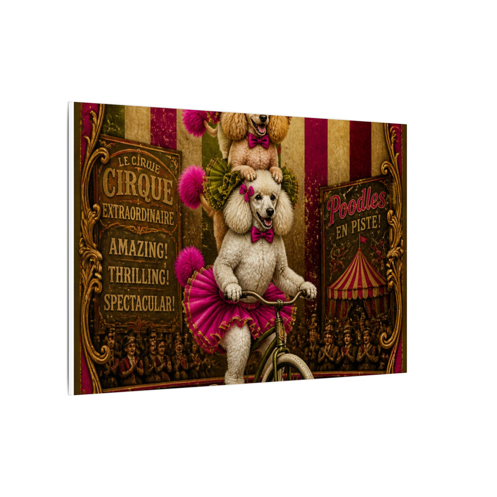 Poodle Stack Bicycle Wall Art Canvas 24×36 Baroque Studio Decor Maximalist Print