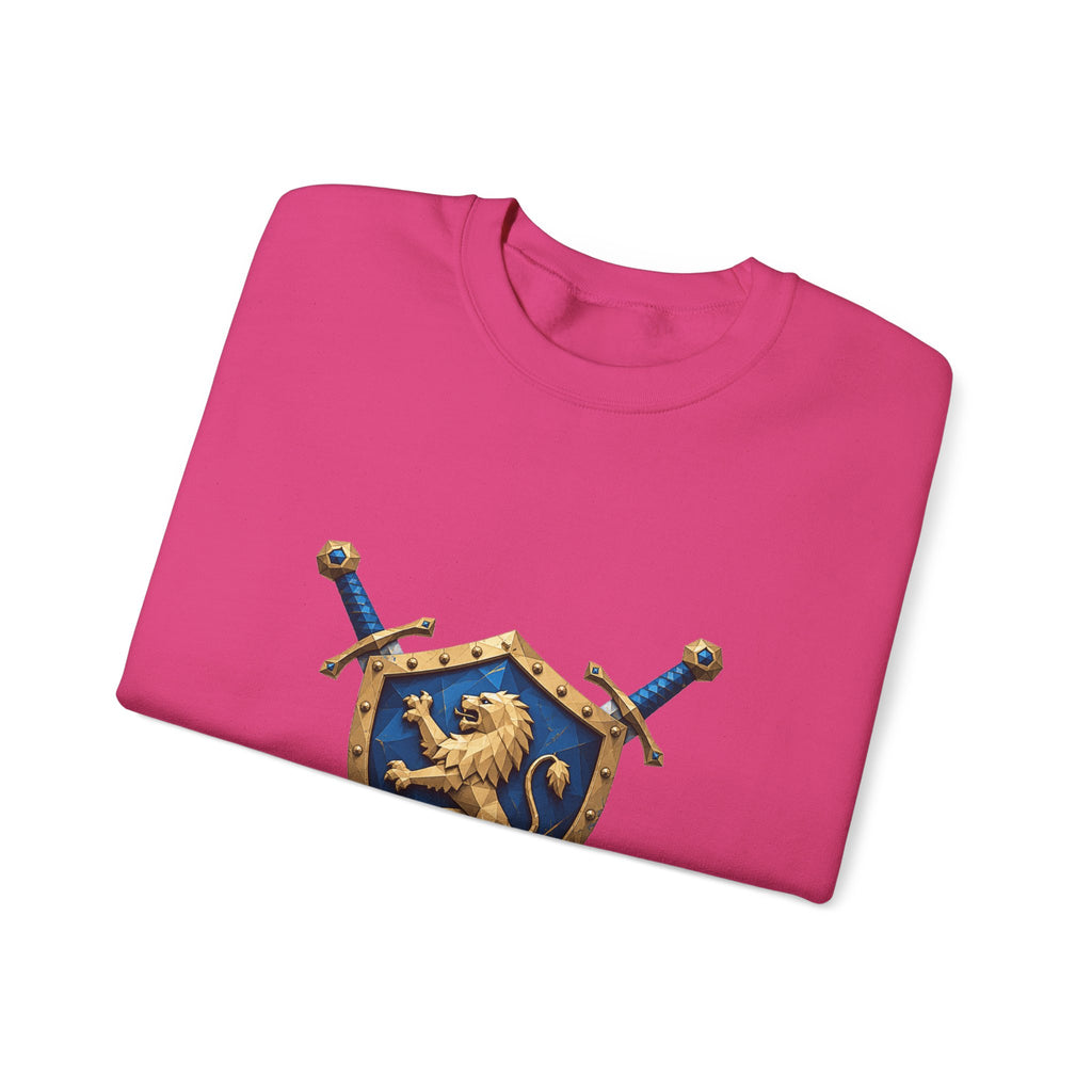 Matching Couple Sweatshirt - Crown & Shield Matching Couple Comfort Colors Crew Geometric Art His Hers Love Gift - Design B