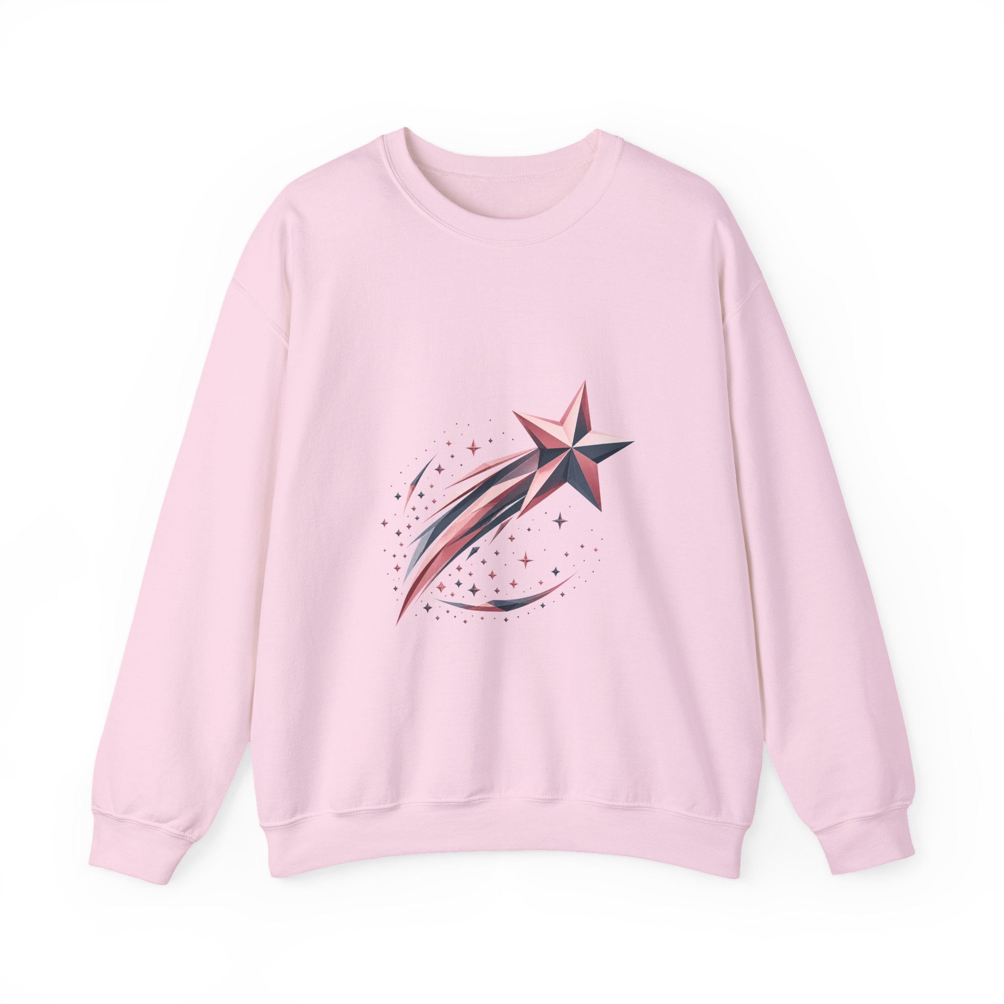 Matching Couple Sweatshirt - Shooting Star & North Star Matching Couple Crewneck Sweatshirt Geometric Art His Hers Couple Gift - Design A