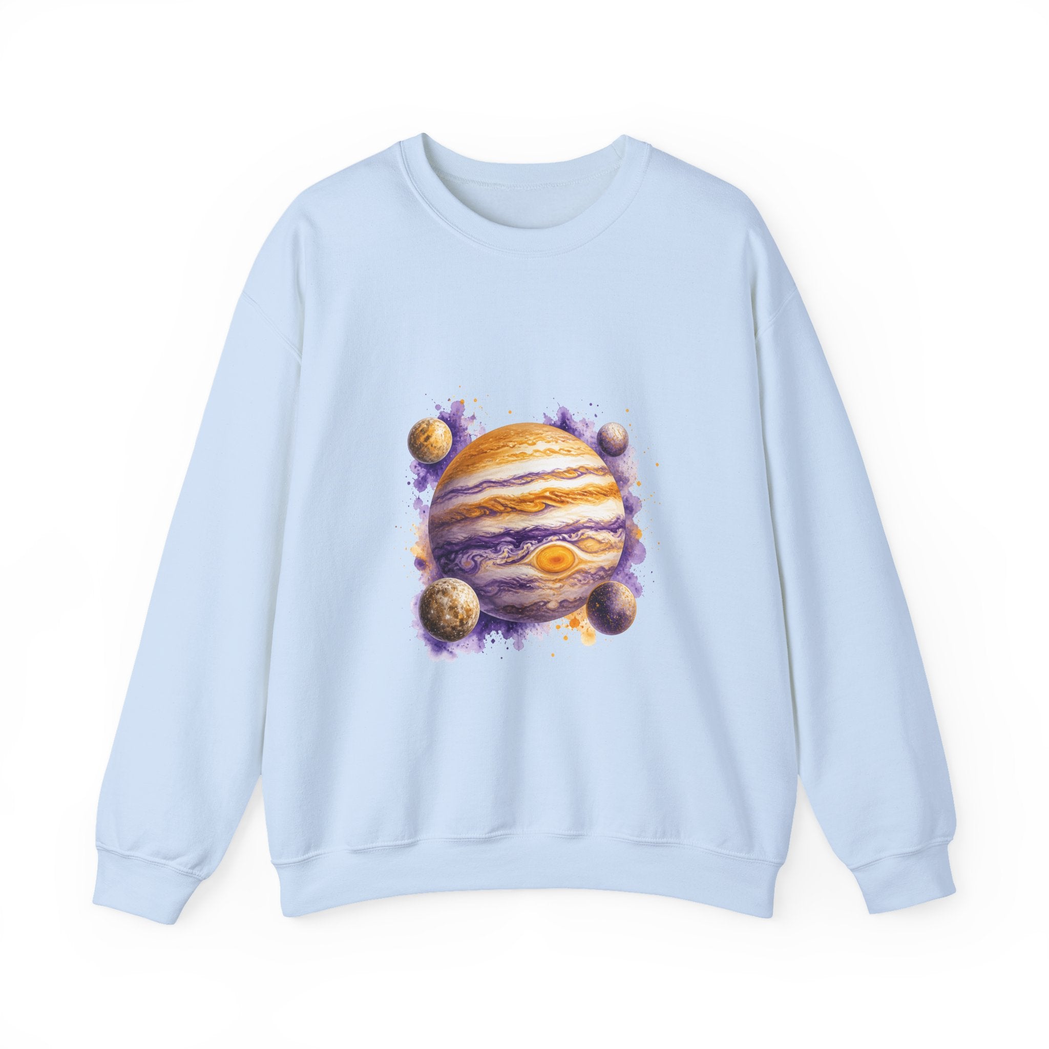 Matching Couple Sweatshirt - Saturn & Jupiter Matching Couple Comfort Colors Crew Watercolor Art His Hers Birthday Gift - Design B