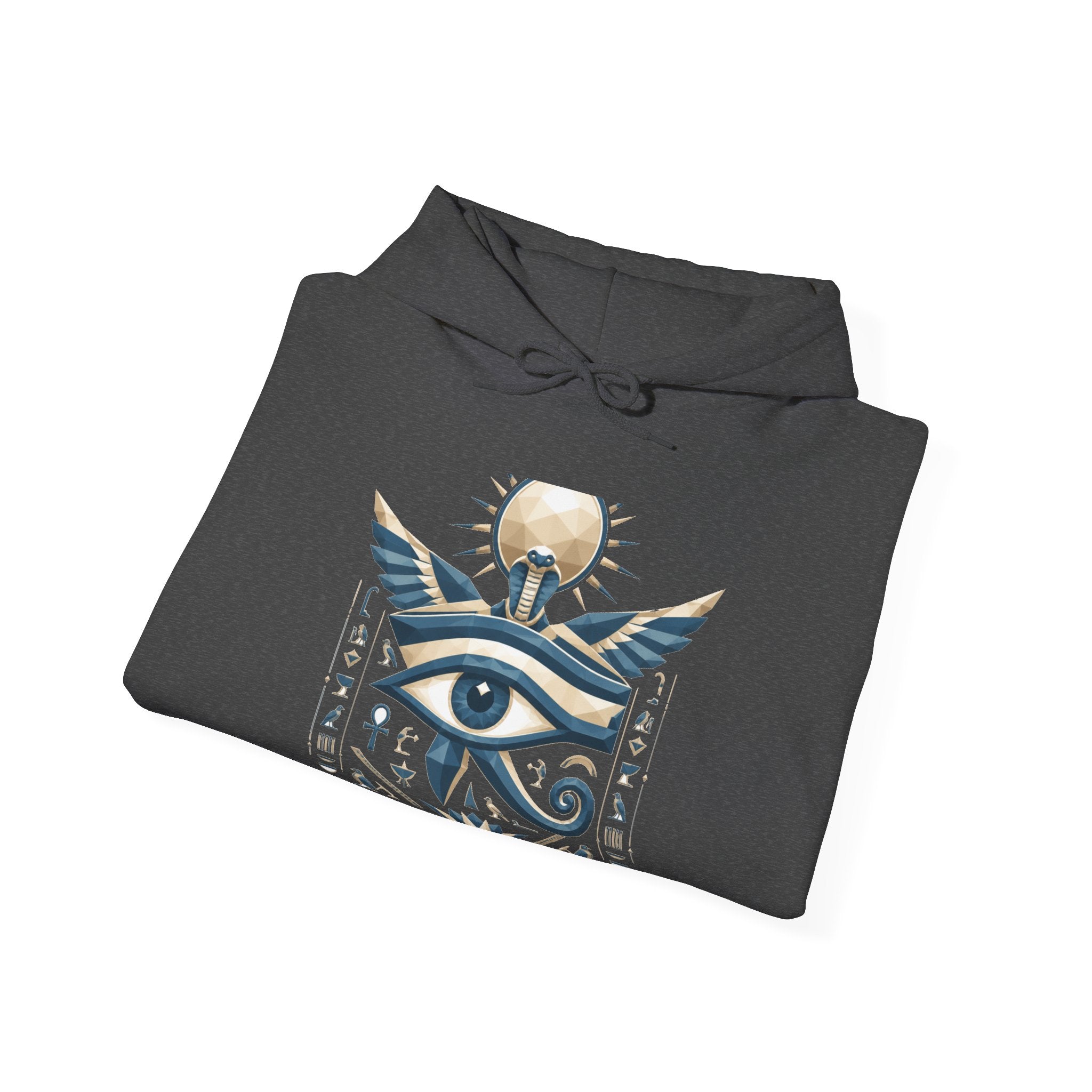 Matching Couple Sweatshirt - Eye of Ra & Horus Matching Couple Hooded Sweatshirt Geometric Art His Hers Couple Gift - Design A