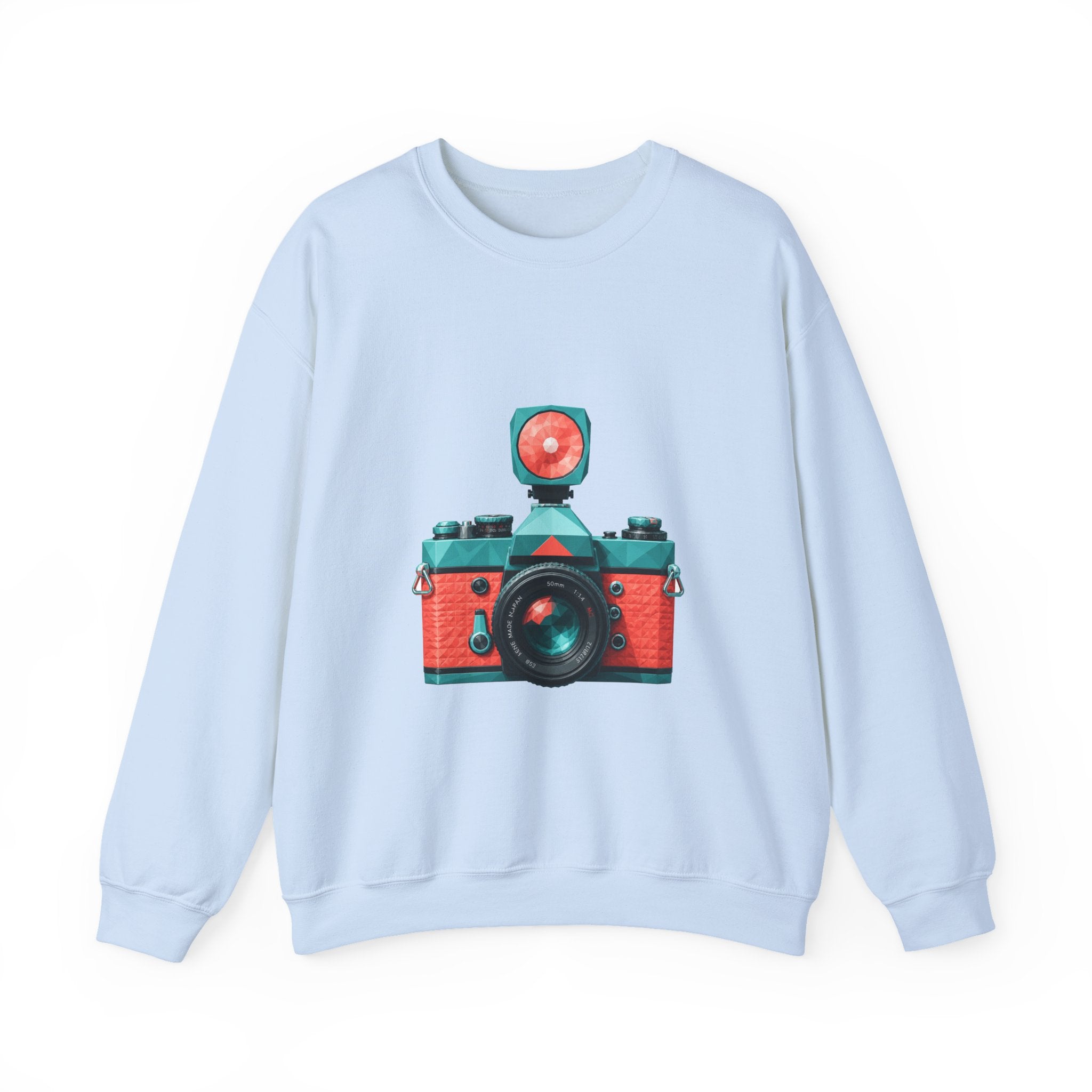 Matching Couple Sweatshirt - Camera & Film Matching Couple Crewneck Sweatshirt Geometric Art His Hers Couple Gift - Design A