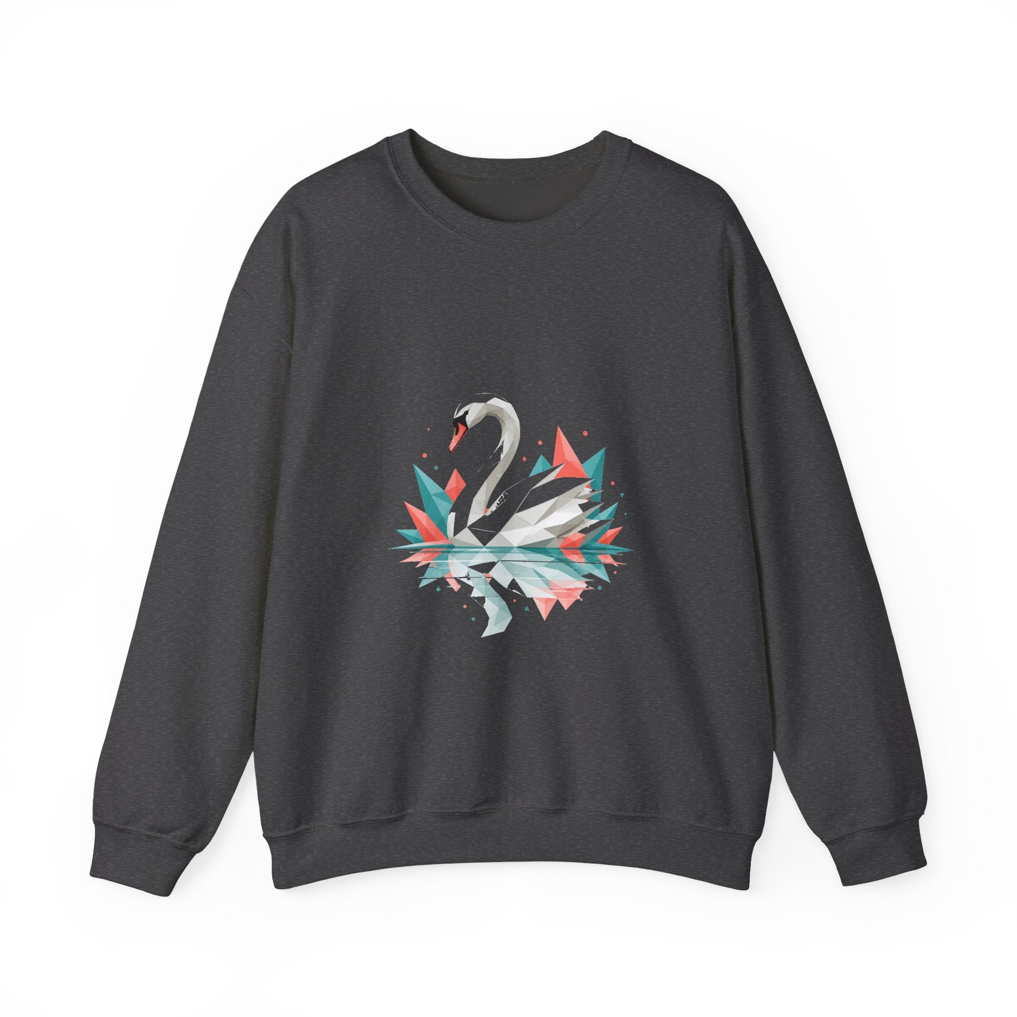 Matching Couple Sweatshirt - Raven & Swan Matching Couple Crewneck Sweatshirt Geometric Art His Hers Couple Gift - Design B