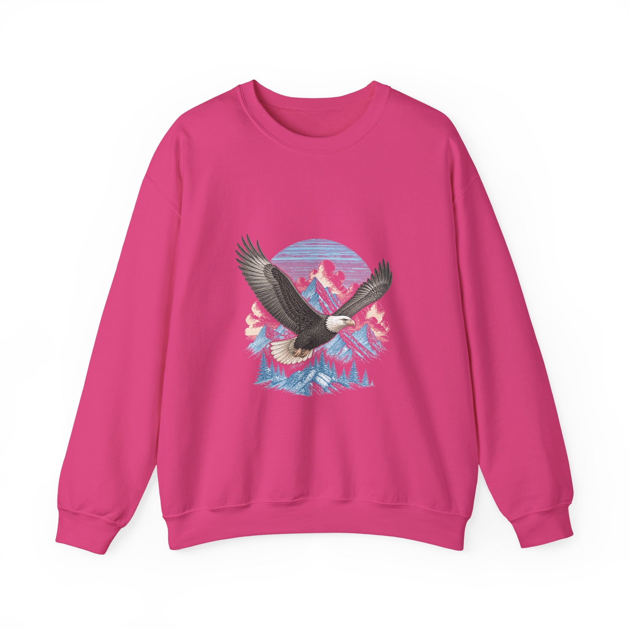 Matching Couple Sweatshirt - Eagle & Whale Matching Couple Comfort Colors Crew Vintage Art His Hers Honeymoon Gift - Design A