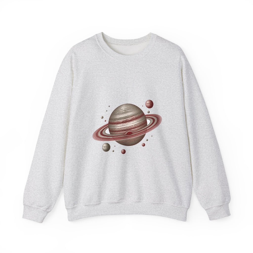 Matching Couple Sweatshirt - Saturn & Jupiter Matching Couple Crewneck Sweatshirt Vintage Art His Hers Wedding Gift - Design A