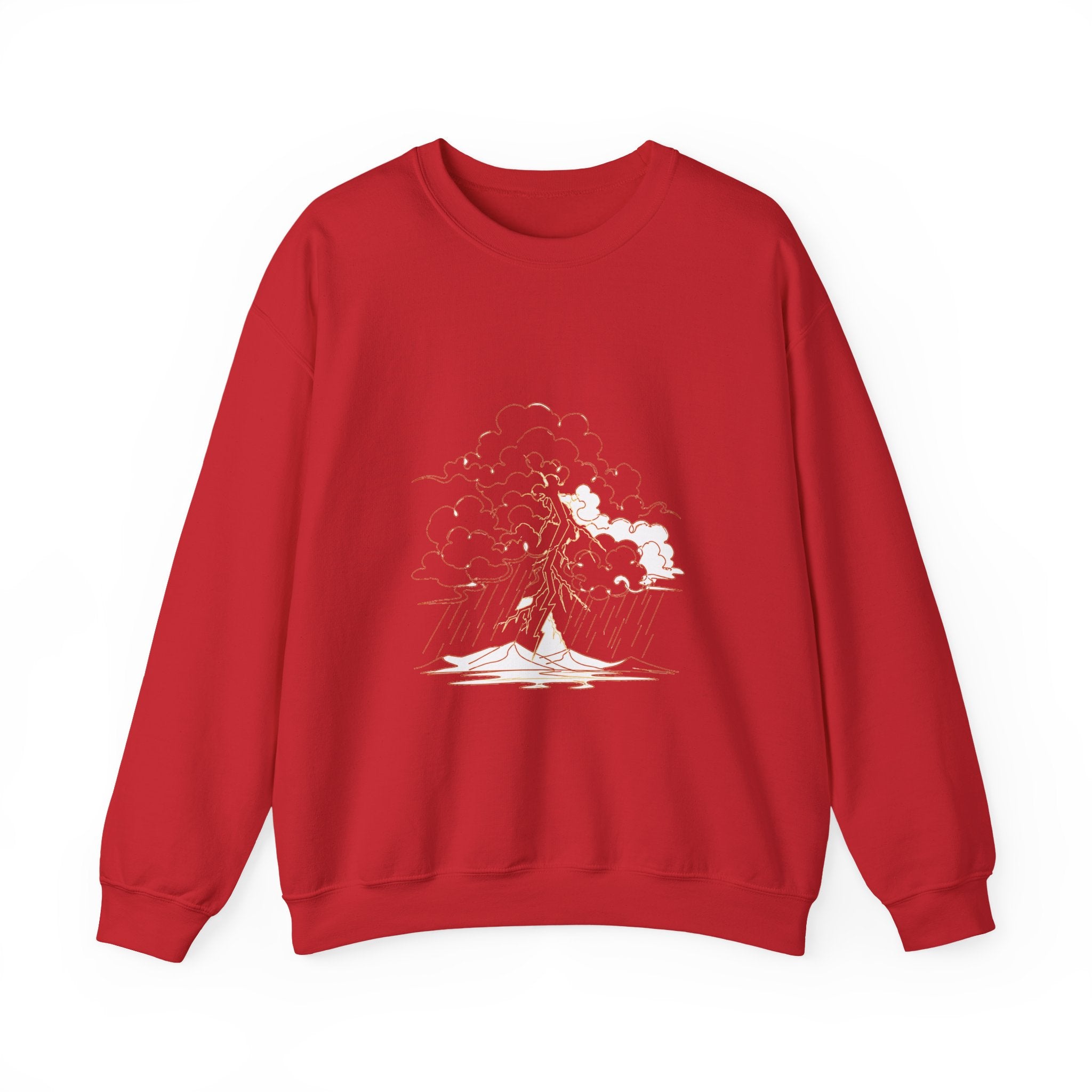 Matching Couple Sweatshirt - Storm & Rainbow Matching Couple Premium Fleece Sweatshirt Minimalist Art His Hers Christmas Gift - Design A