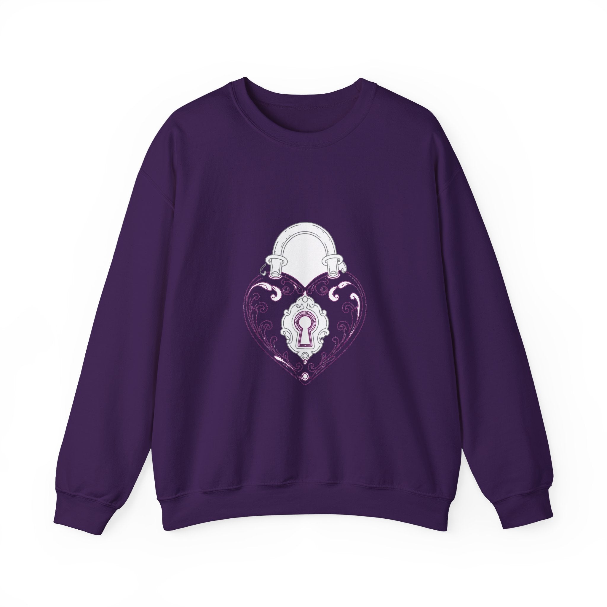 Matching Couple Sweatshirt - Key & Lock Matching Couple Premium Fleece Sweatshirt Minimalist Art His Hers Christmas Gift - Design B