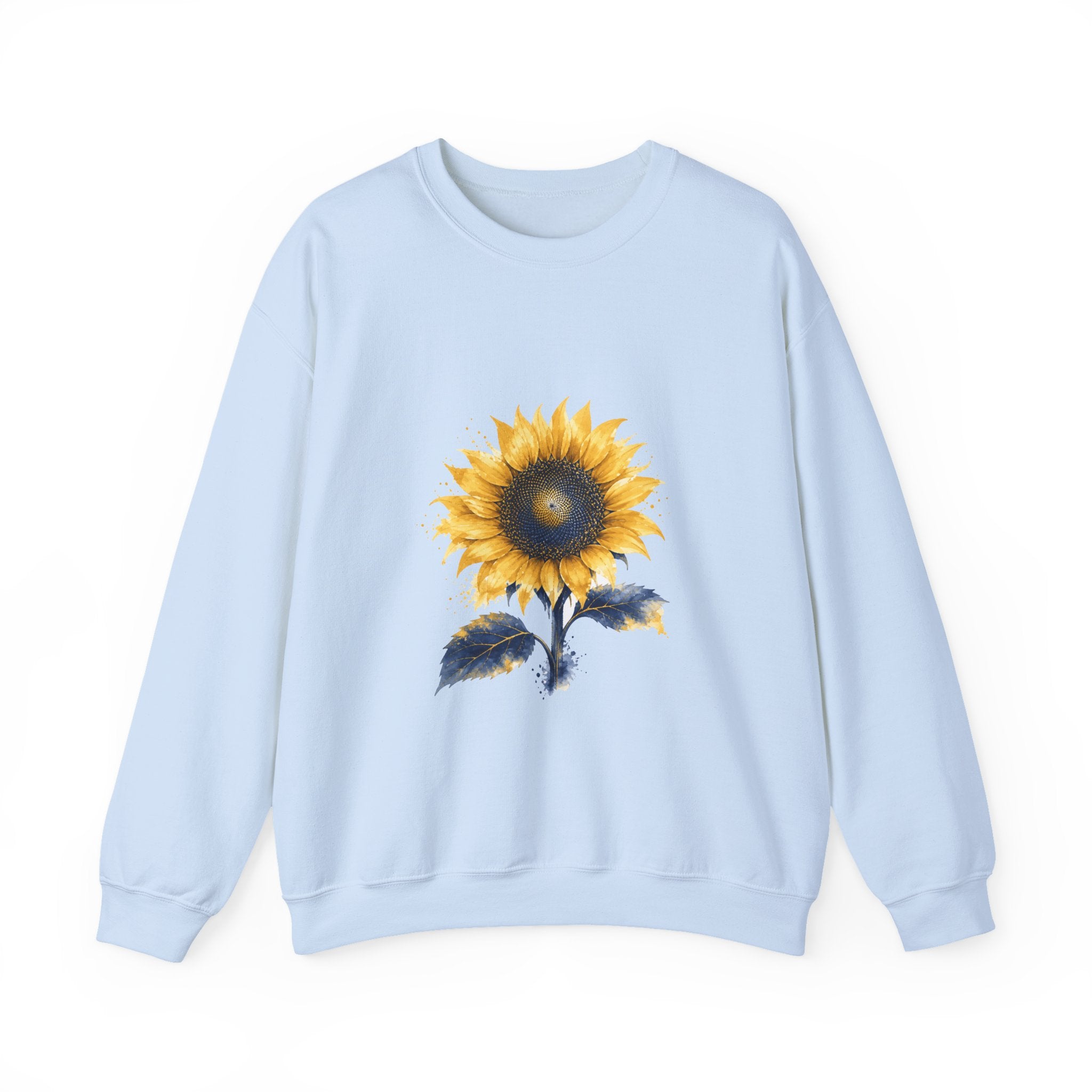 Matching Couple Sweatshirt - Sunflower & Moonflower Matching Couple Premium Fleece Sweatshirt Watercolor Art His Hers Birthday Gift - Design A