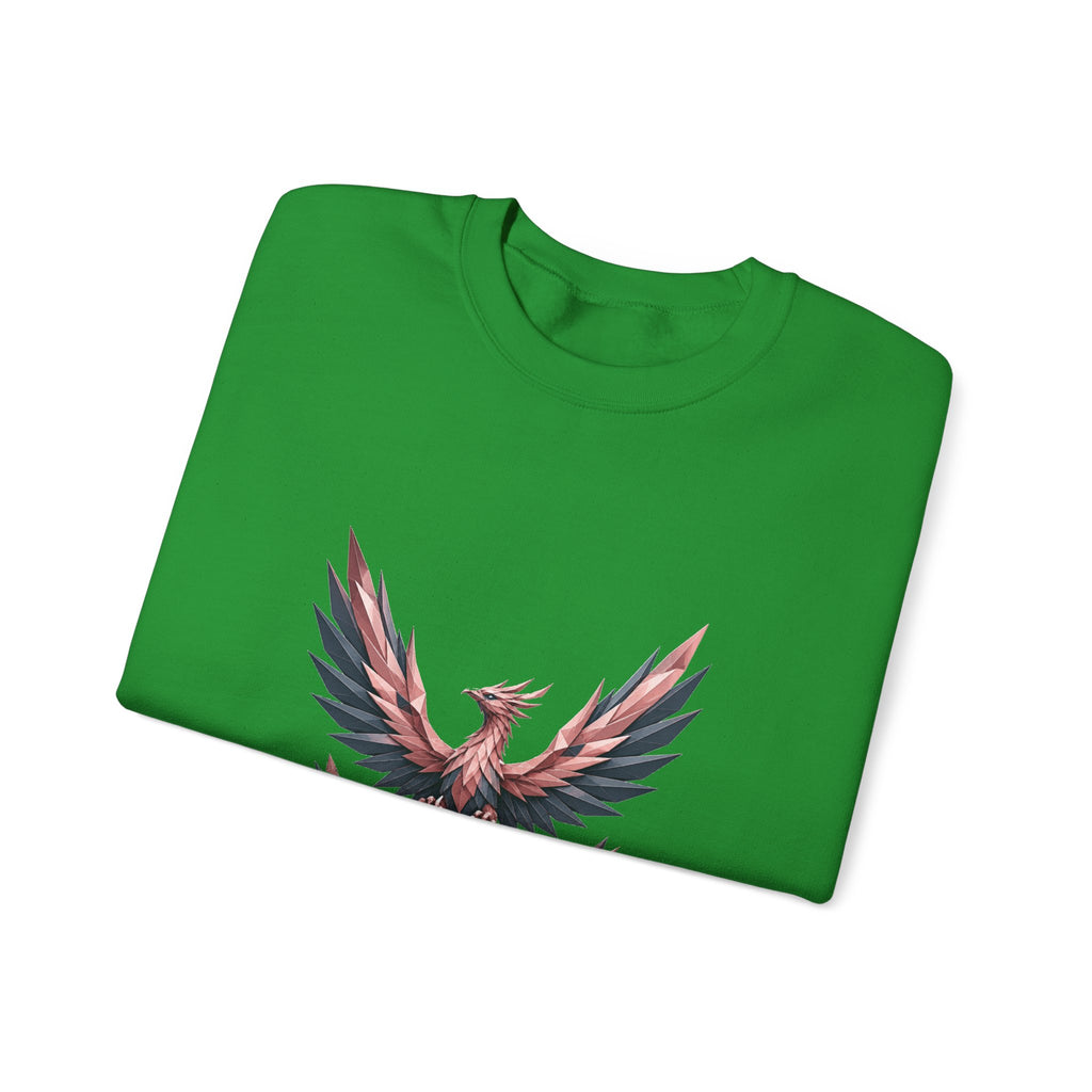 Matching Couple Sweatshirt - Dragon & Phoenix Matching Couple Crewneck Sweatshirt Geometric Art His Hers Couple Gift - Design B
