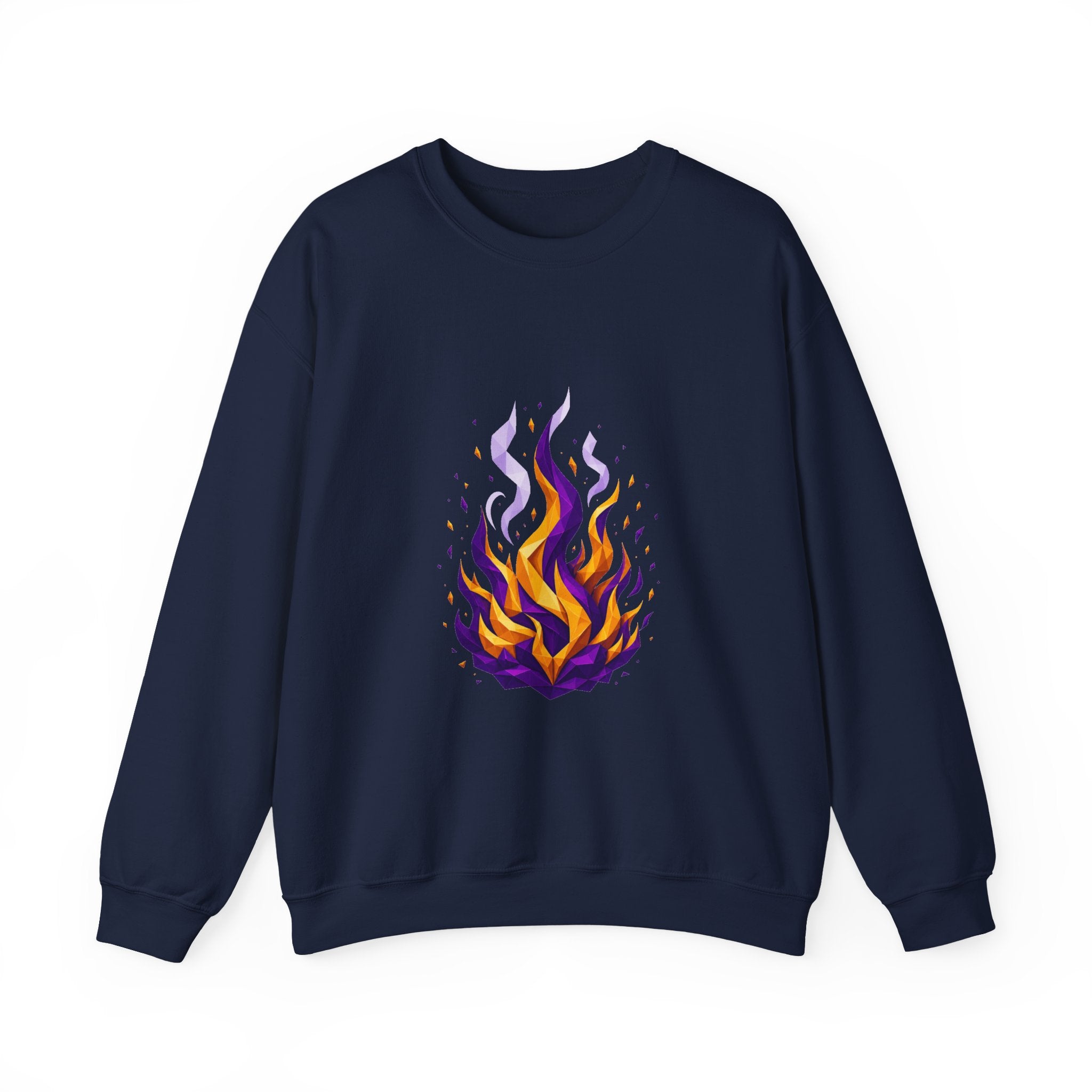 Matching Couple Sweatshirt - Wildfire & Waterfall Matching Couple Comfort Colors Crew Geometric Art His Hers Love Gift - Design A
