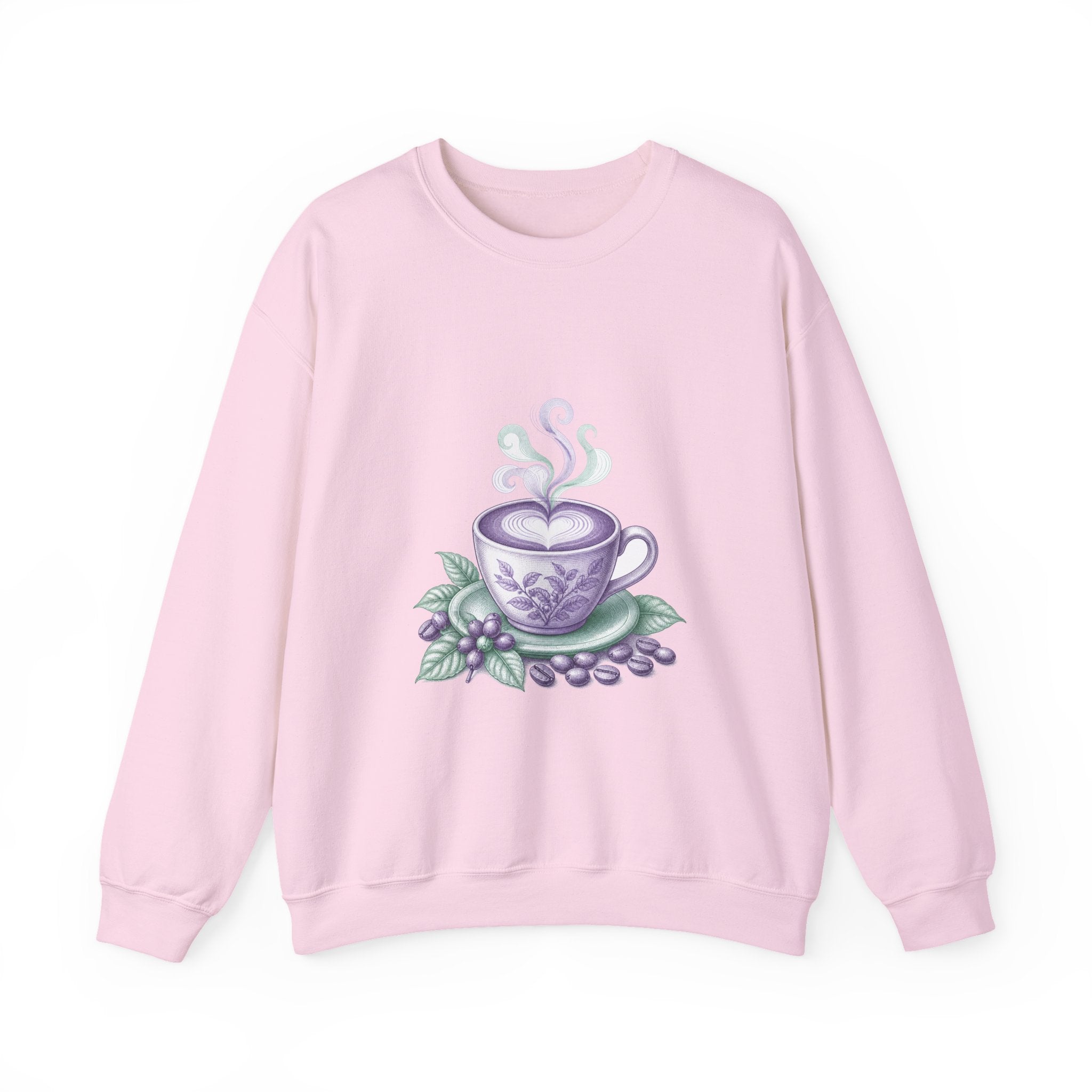 Matching Couple Sweatshirt - Coffee & Tea Matching Couple Premium Fleece Sweatshirt Vintage Art His Hers Honeymoon Gift - Design A