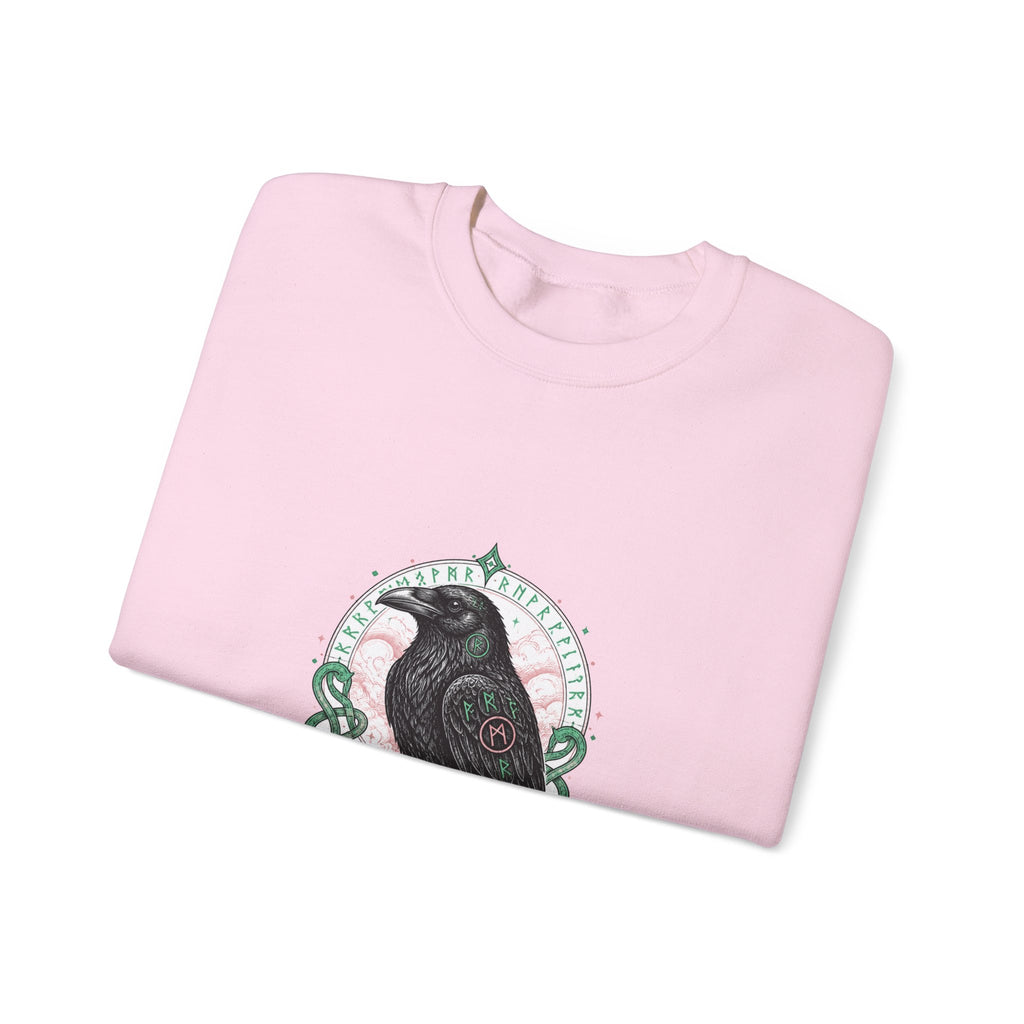 Matching Couple Sweatshirt - Huginn & Muninn Matching Couple Crewneck Sweatshirt Hand-Drawn Art His Hers Best Friend Gift - Design B