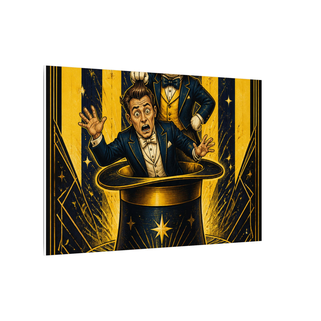 Magic Hat Rabbit Wall Art Canvas 24×36 Art Deco Bar Area Decor Maximalist Print