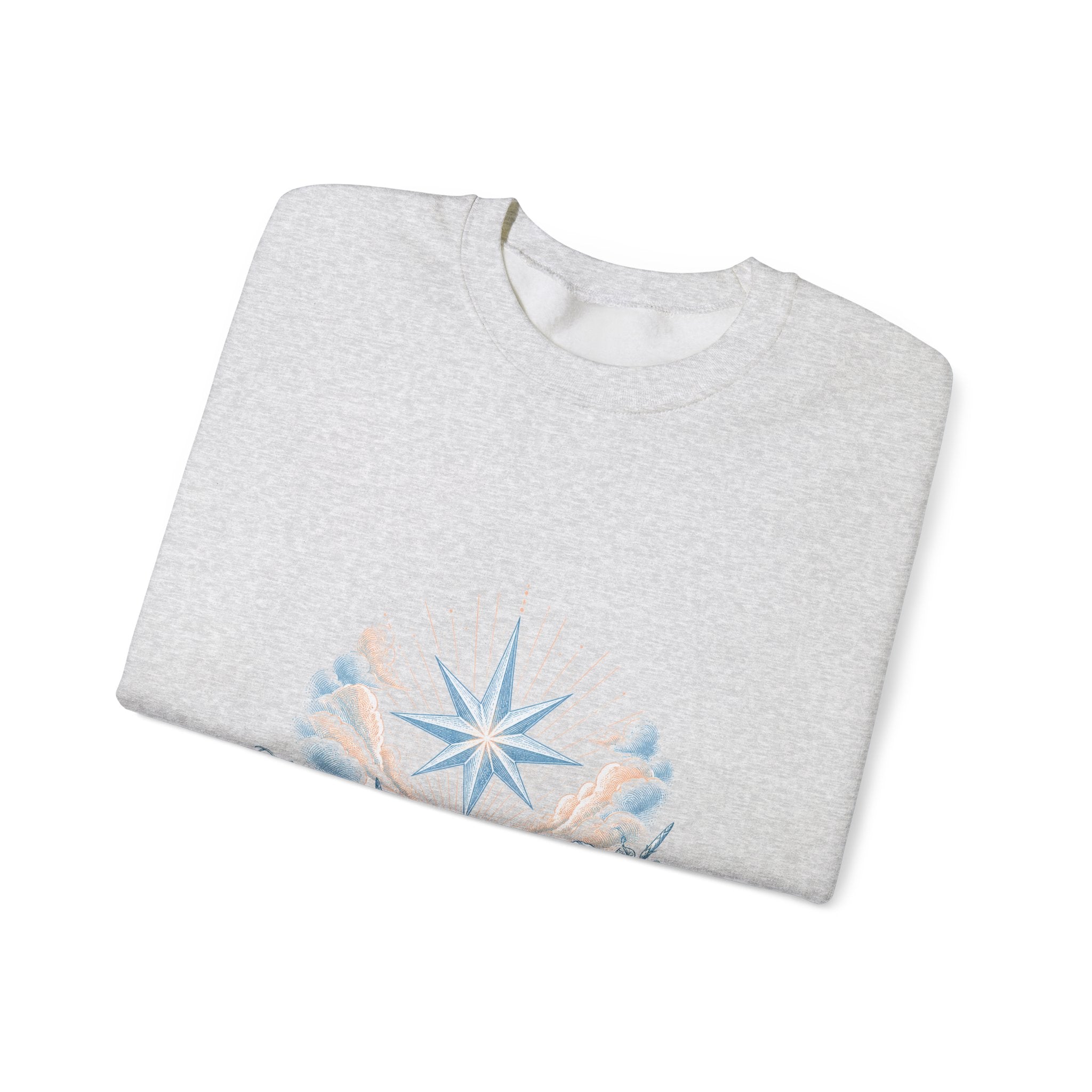 Matching Couple Sweatshirt - Evening & Morning Star Matching Couple Comfort Colors Crew Vintage Art His Hers Honeymoon Gift - Design B