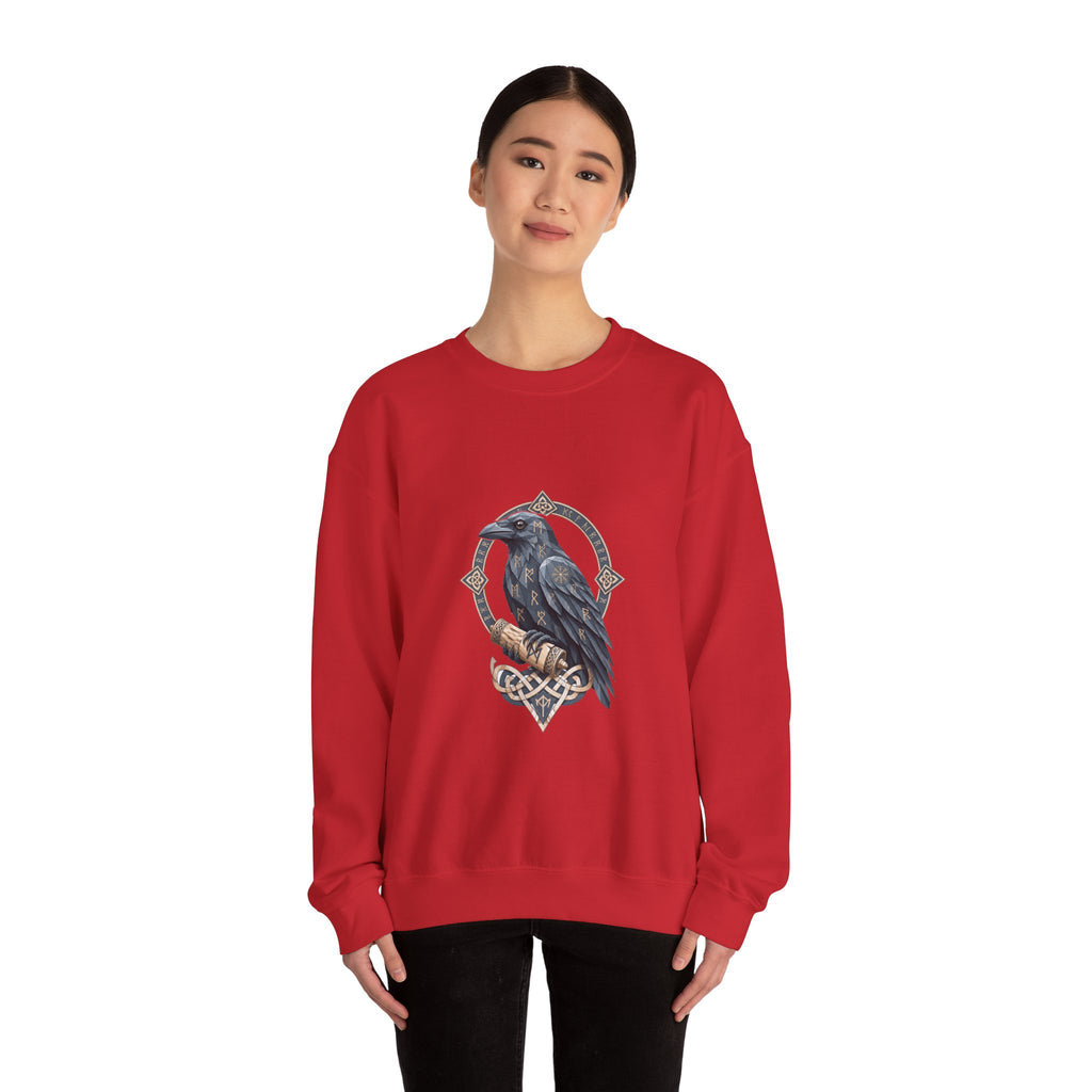 Matching Couple Sweatshirt - Huginn & Muninn Matching Couple Premium Fleece Sweatshirt Geometric Art His Hers Love Gift - Design B