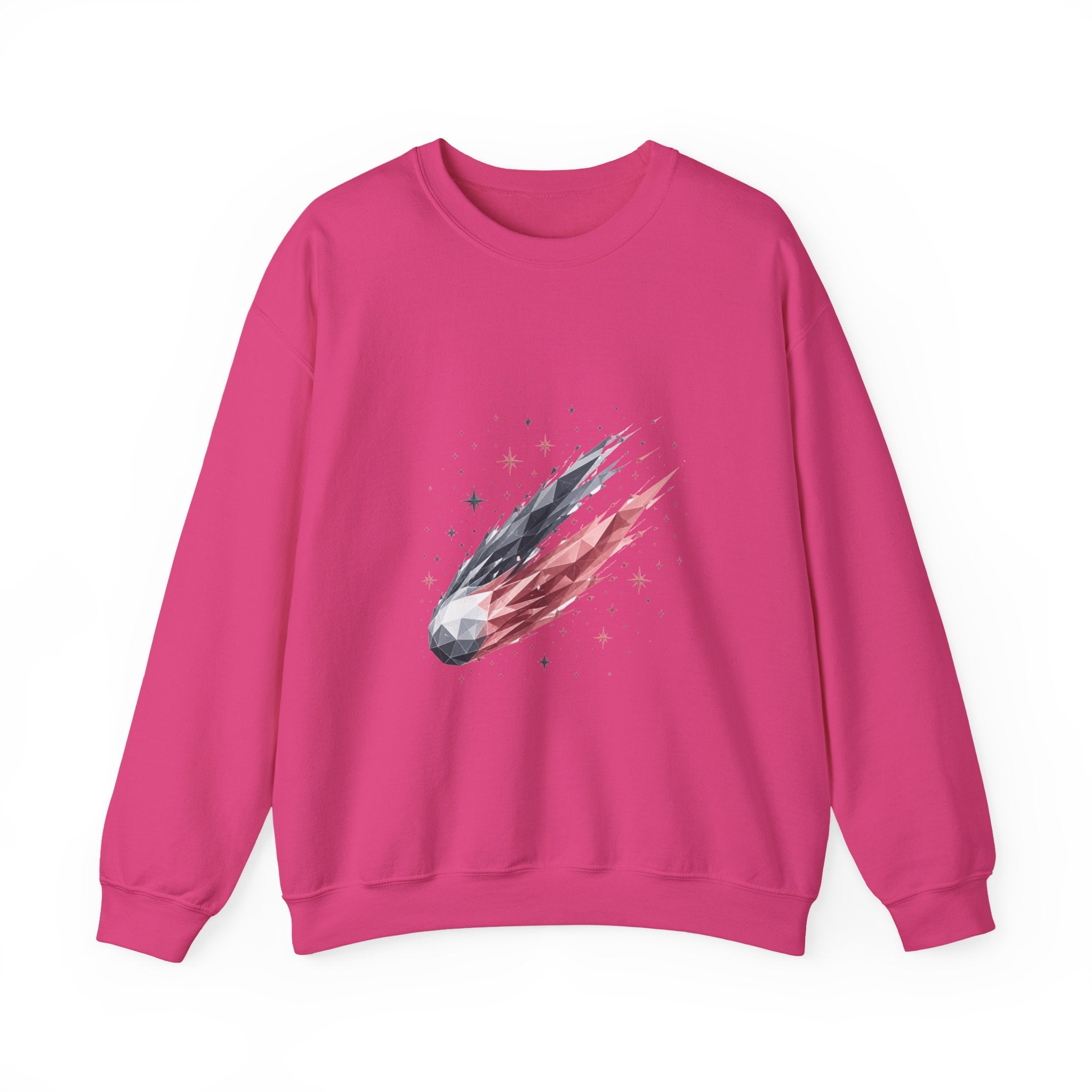Matching Couple Sweatshirt - Comet & Asteroid Matching Couple Premium Fleece Sweatshirt Geometric Art His Hers Love Gift - Design A