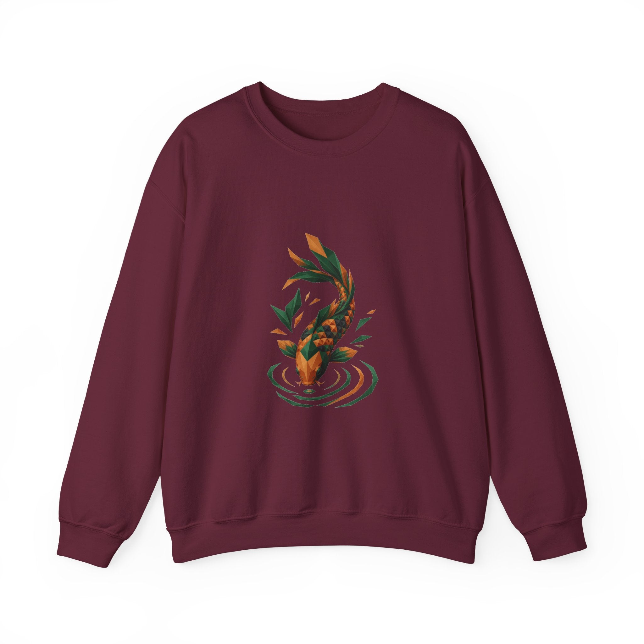 Matching Couple Sweatshirt - Koi Fish Yin Yang Matching Couple Comfort Colors Crew Geometric Art His Hers Love Gift - Design B