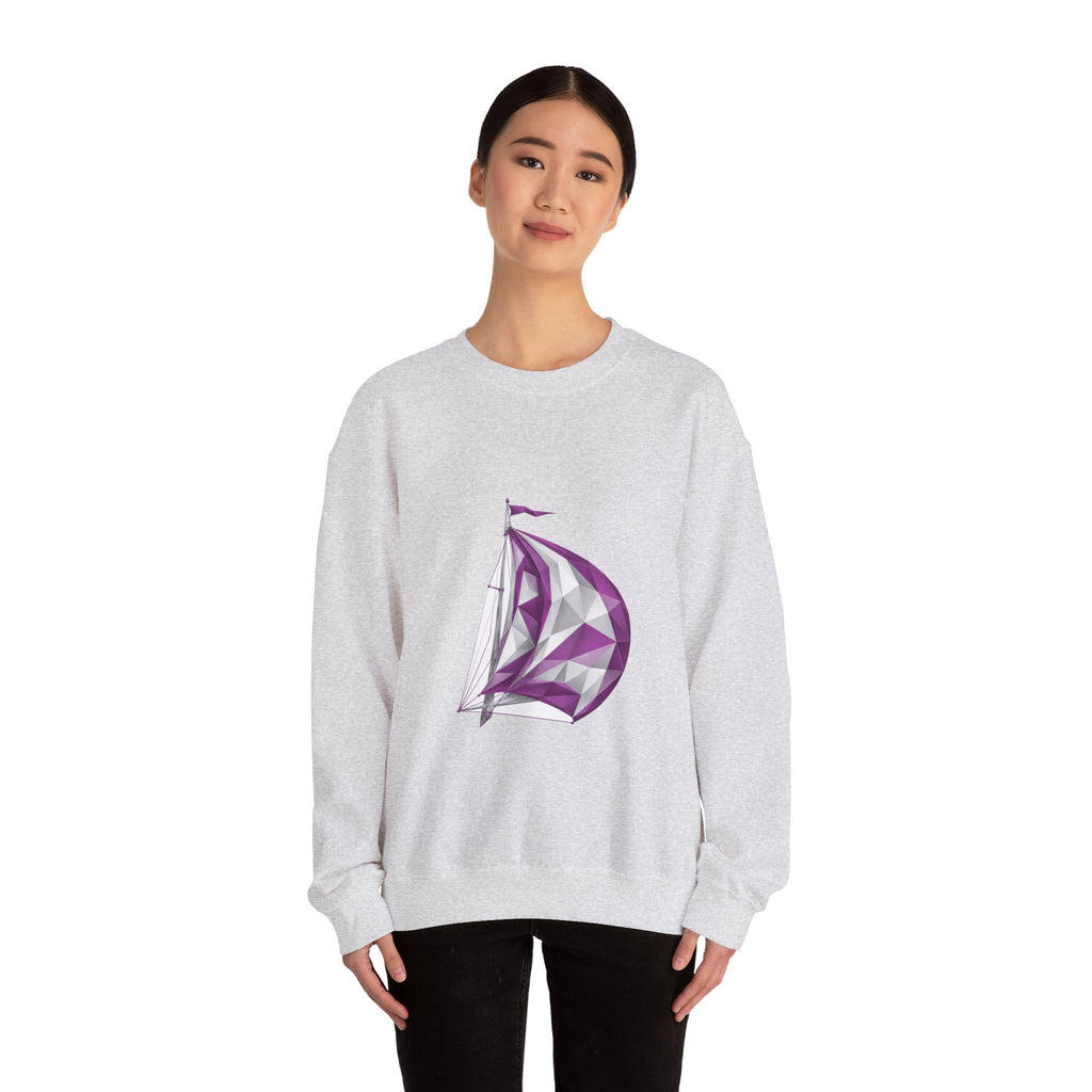 Matching Couple Sweatshirt - Anchor & Sail Matching Couple Comfort Colors Crew Geometric Art His Hers Love Gift - Design B