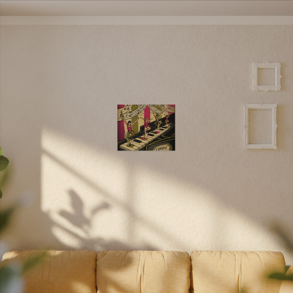 Grand Piano Acrobats Wall Art Canvas 16×20 Pop Art Living Room Decor Maximalist Print