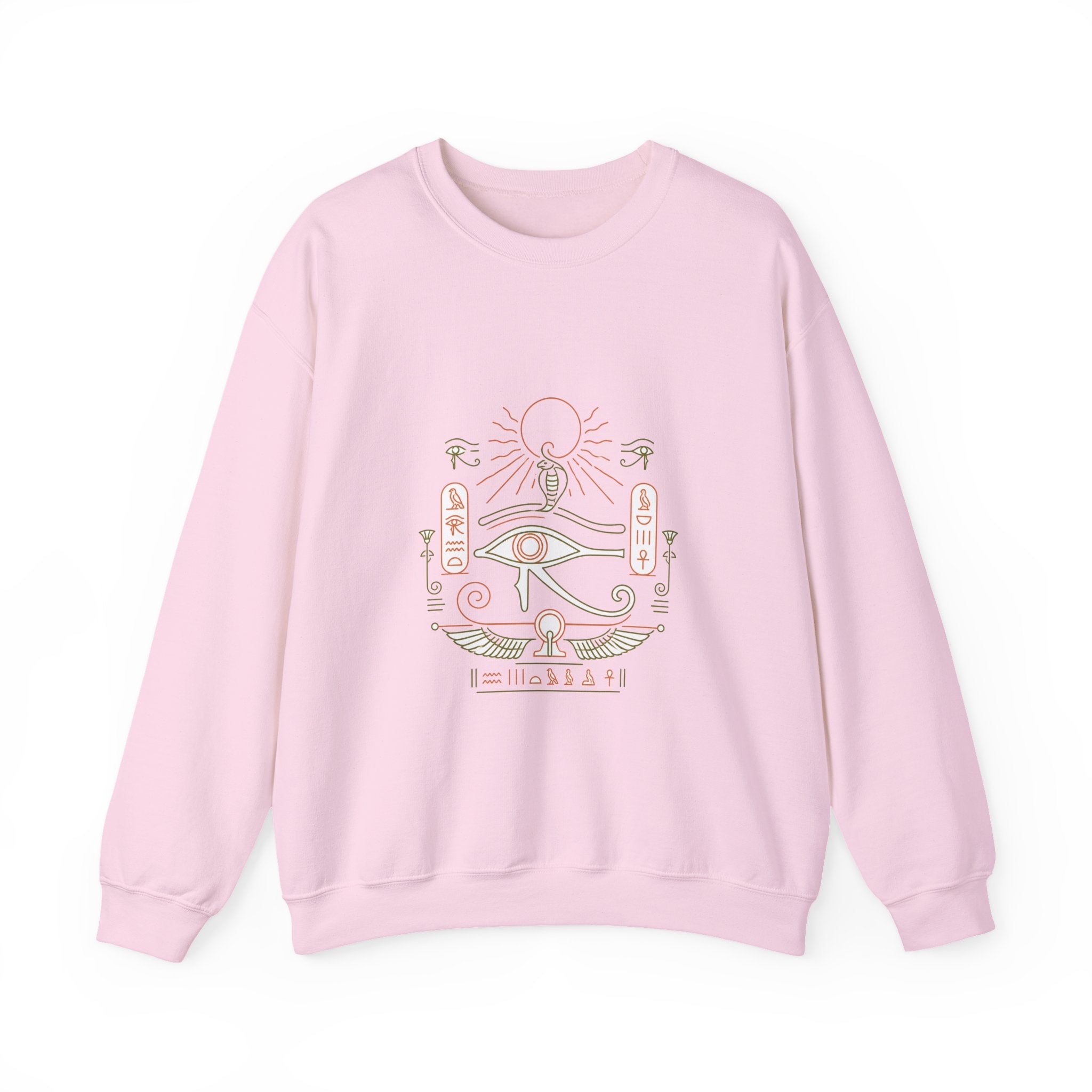 Matching Couple Sweatshirt - Eye of Ra & Horus Matching Couple Premium Fleece Sweatshirt Minimalist Art His Hers Christmas Gift - Design A